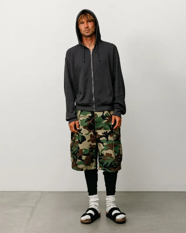 Stussy Thermal Hoodie felpa Faded Black termica
