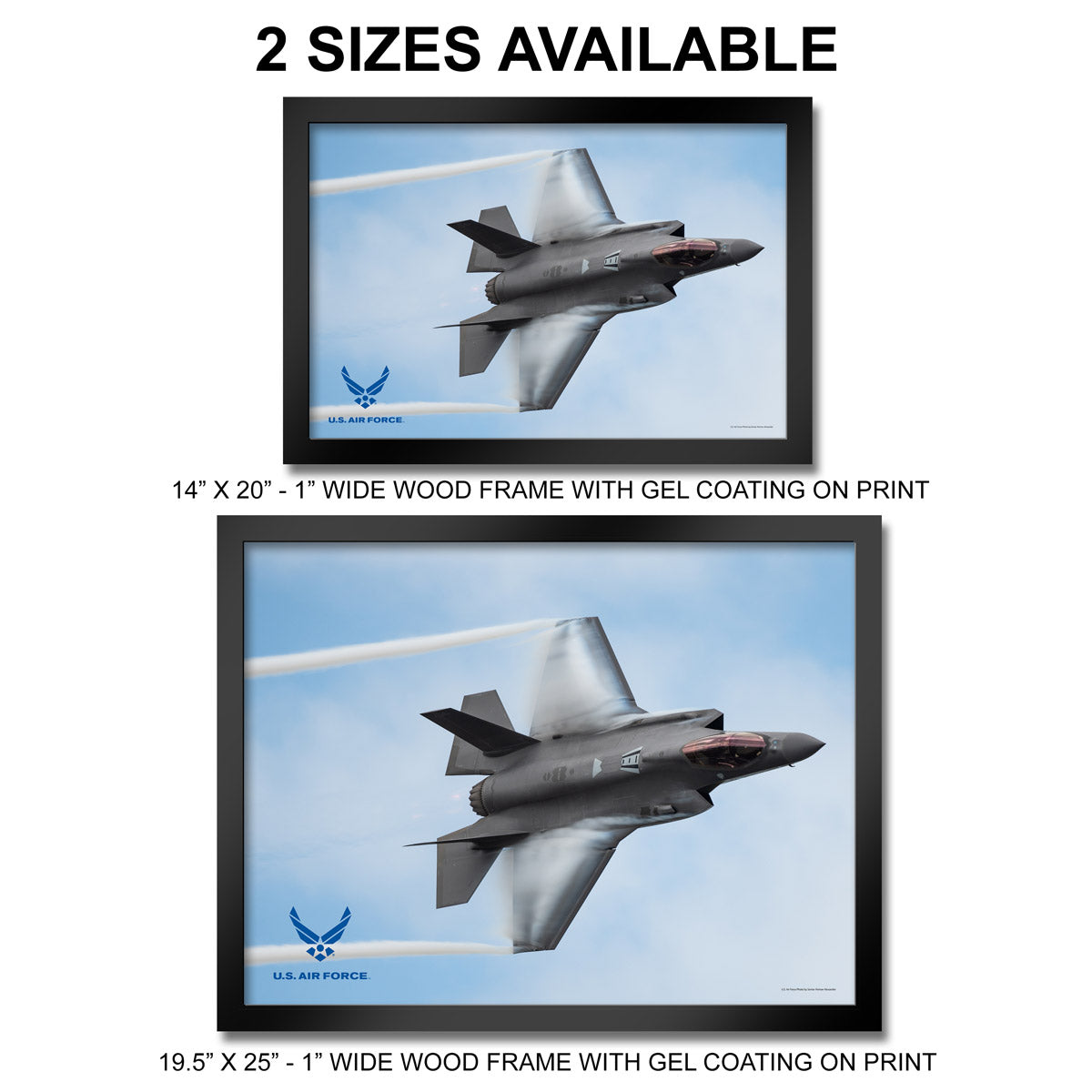 7.62 Design F-35 quadro incorniciato U.S. Air Force 14x20