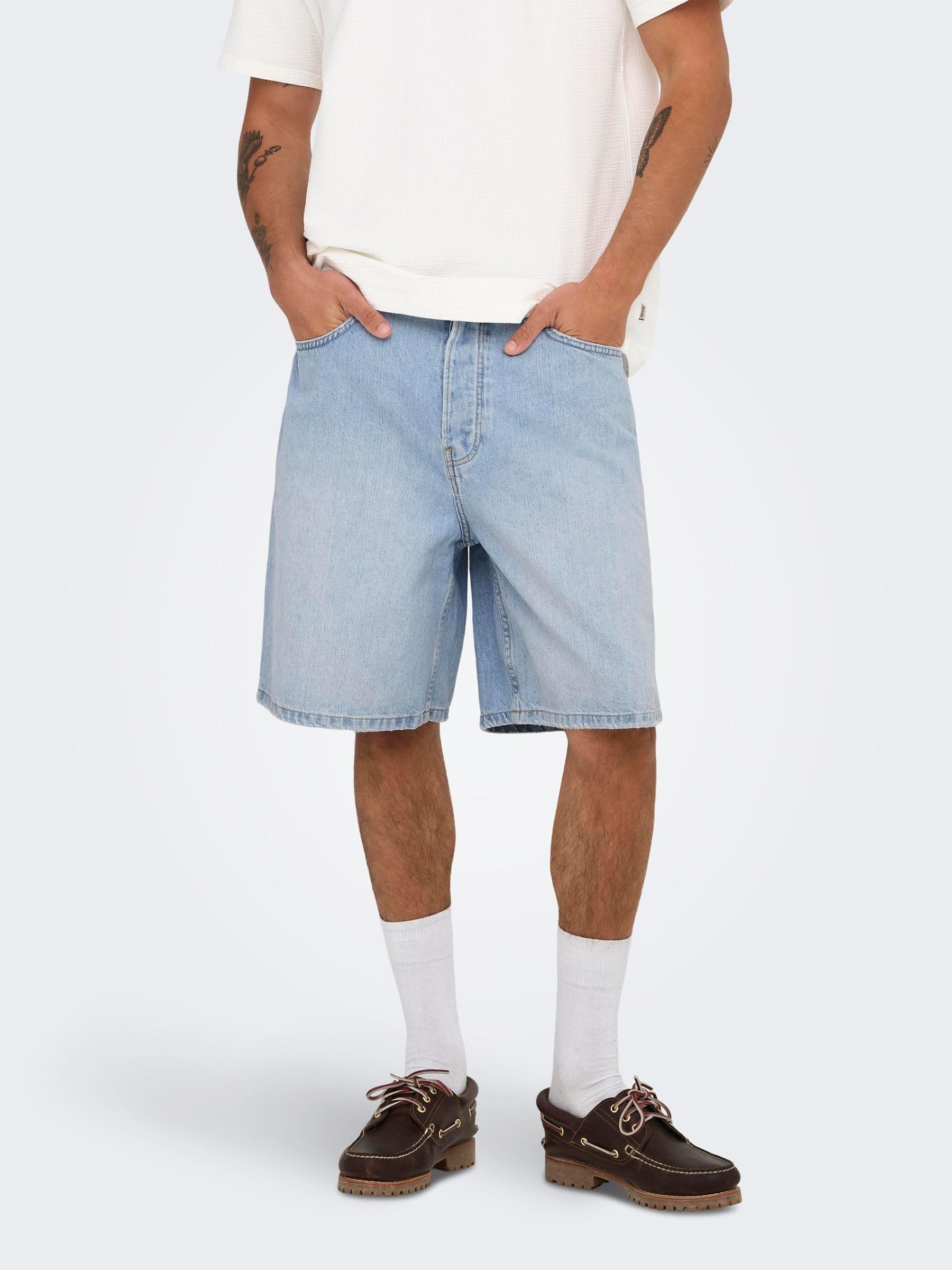 Only & Sons Onsfade Shorts uomo loose fit vita media