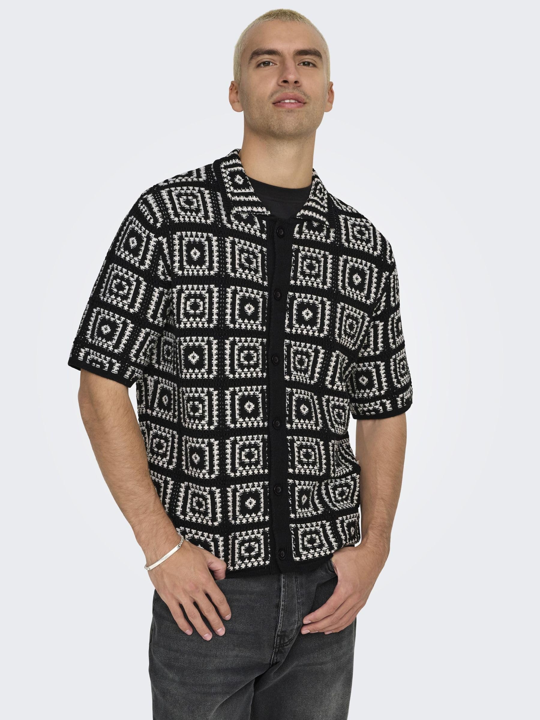 Only & Sons Onsbart M t-shirt uomo nera relaxed