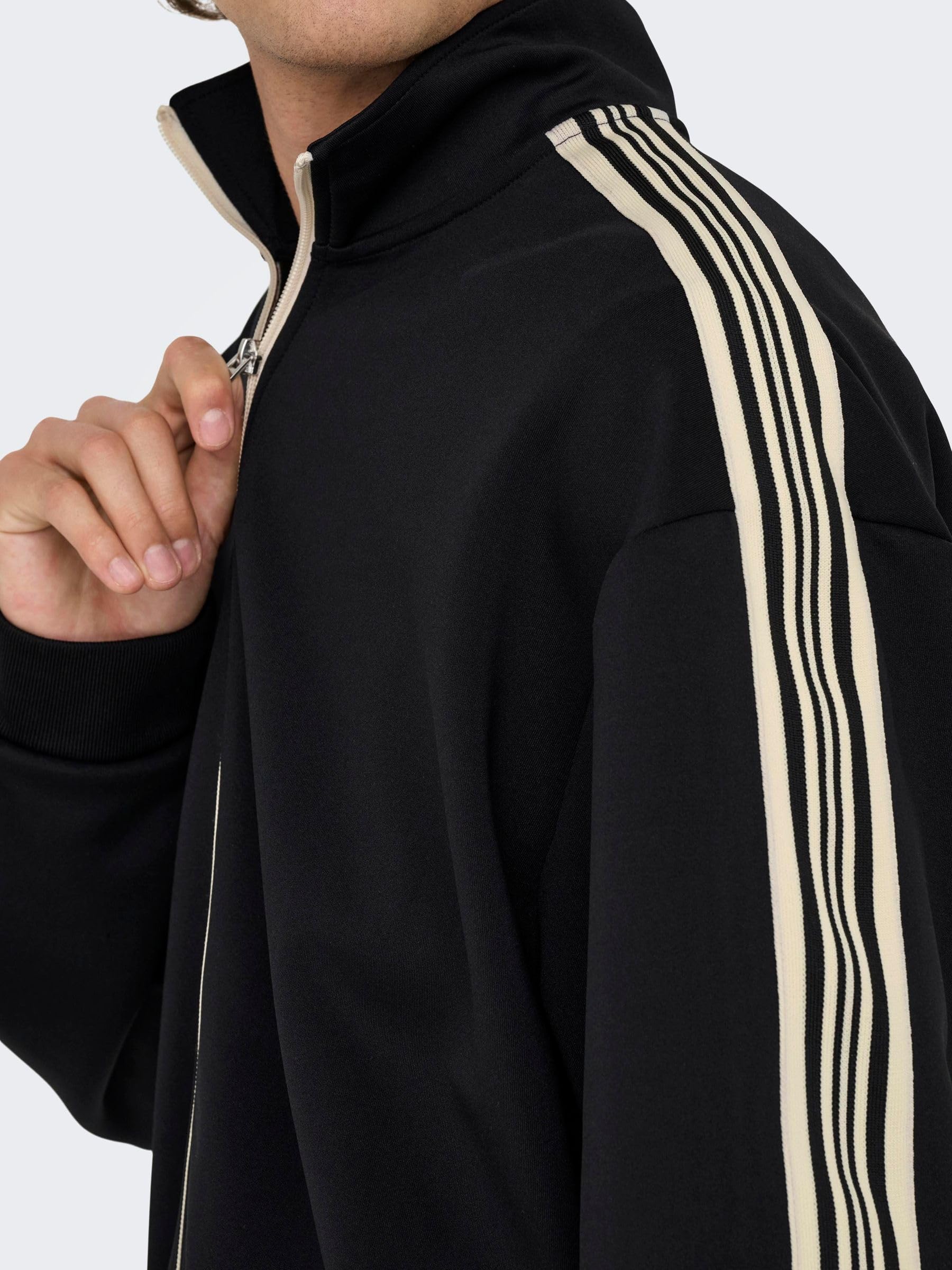 Only & Sons Onsriber Cardigan Felpa Uomo XL Zip Collo Alto