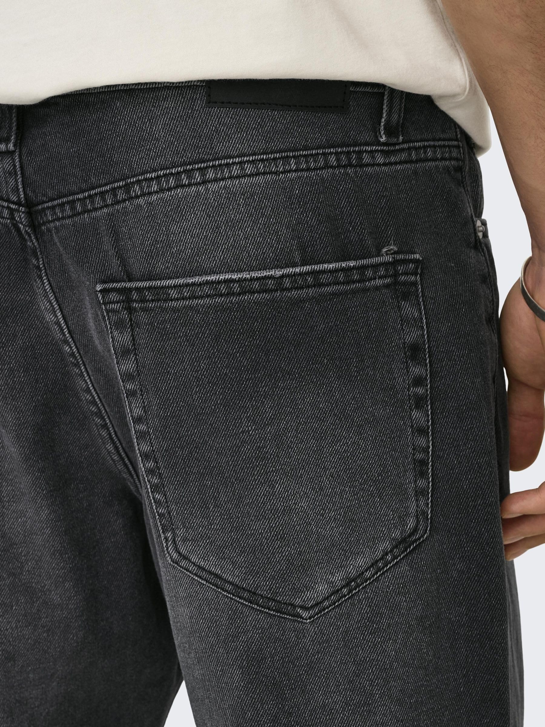 Only & Sons Onsyoke Jeans Tapered 36W/32L Denim Blu
