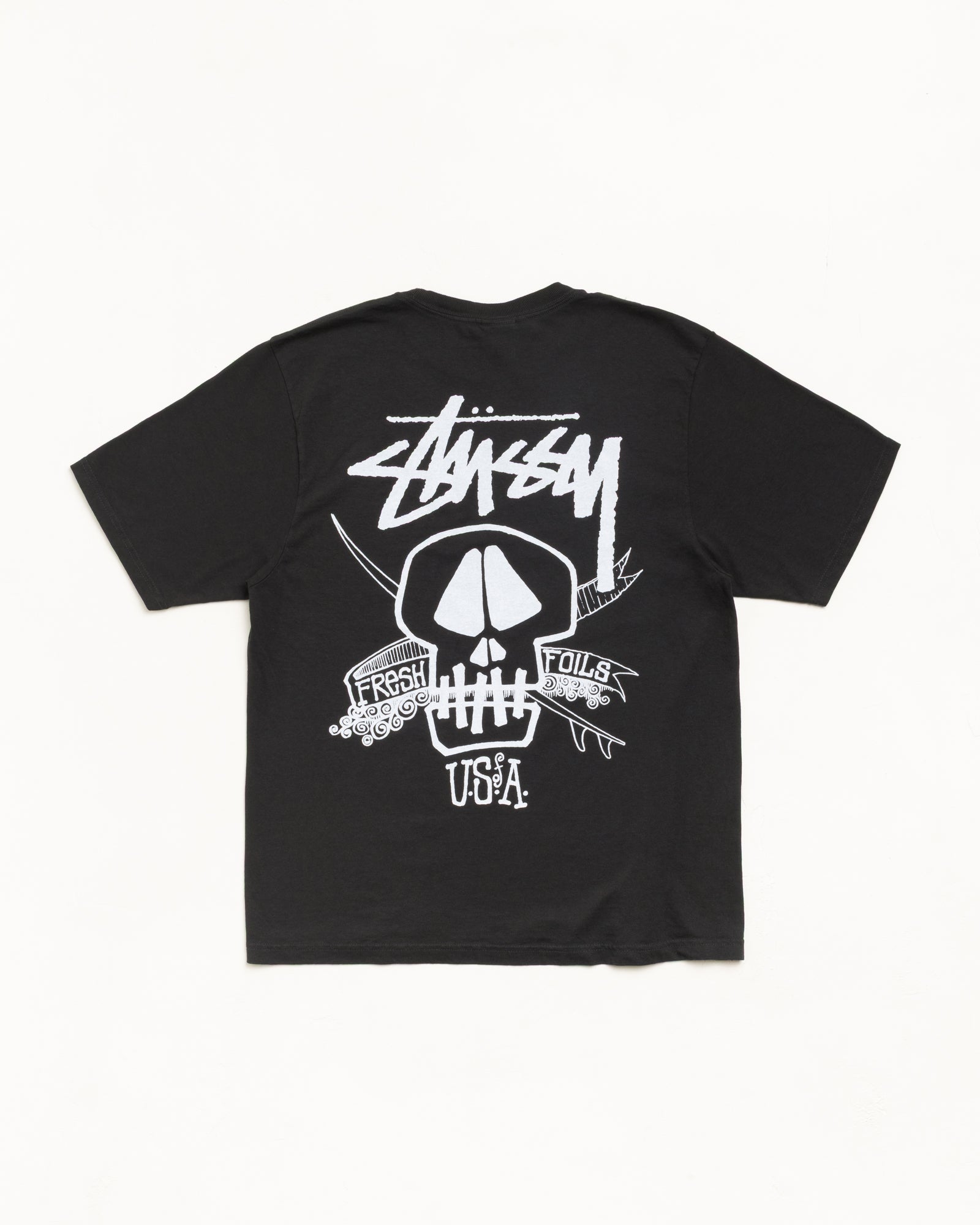 Stussy Fresh Foils Tee t-shirt nera 100% cotone