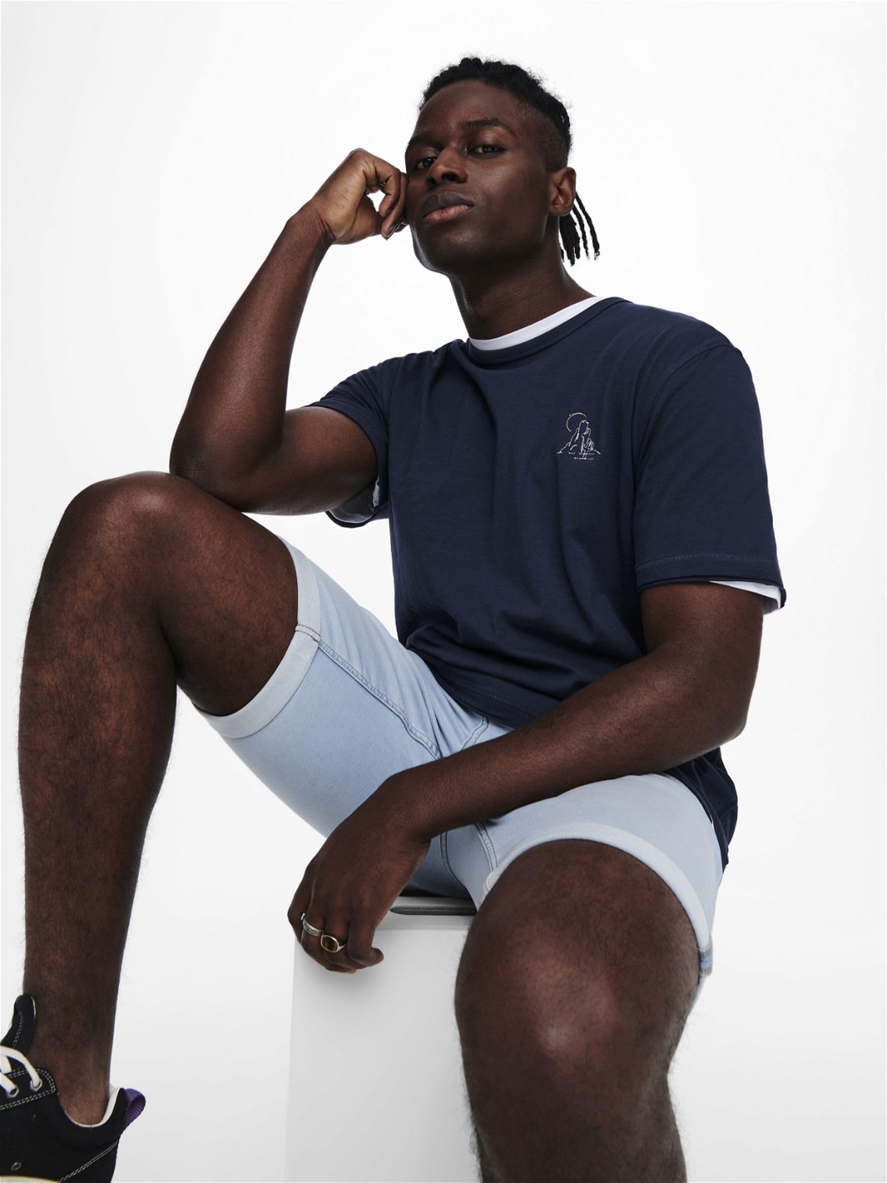 ONLY & SONS ONSPLY Pantaloncini Denim Uomo M Blu Jog