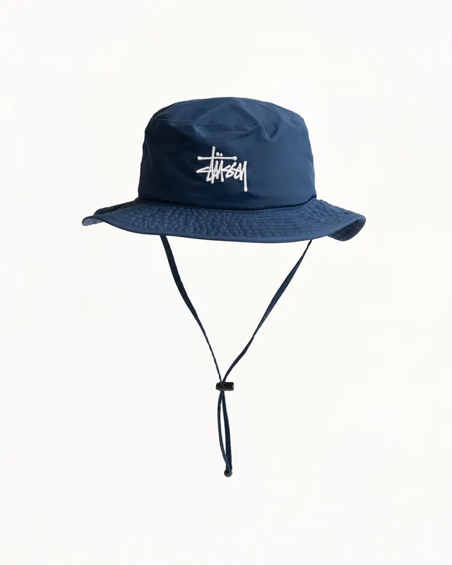 Stussy Headwear Basic Boonie Hat cappello nylon Navy ricamo logo