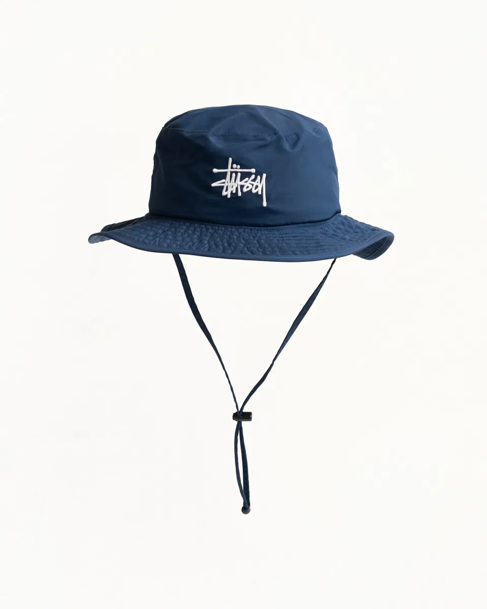 Stussy Headwear Basic Boonie Hat cappello nylon Navy ricamo logo