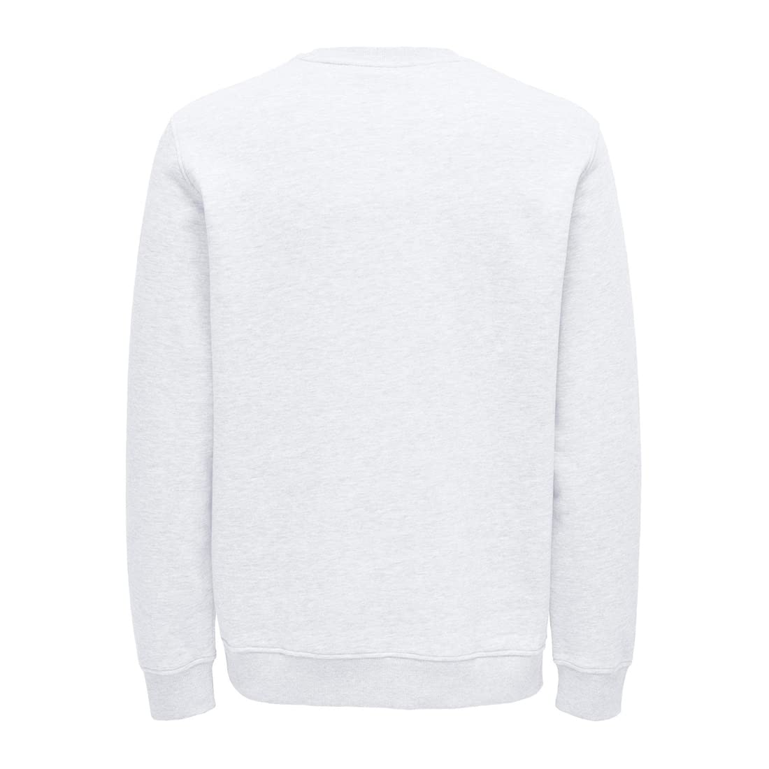 Only & Sons Regular Logo Crew felpa uomo bianco nero cotone