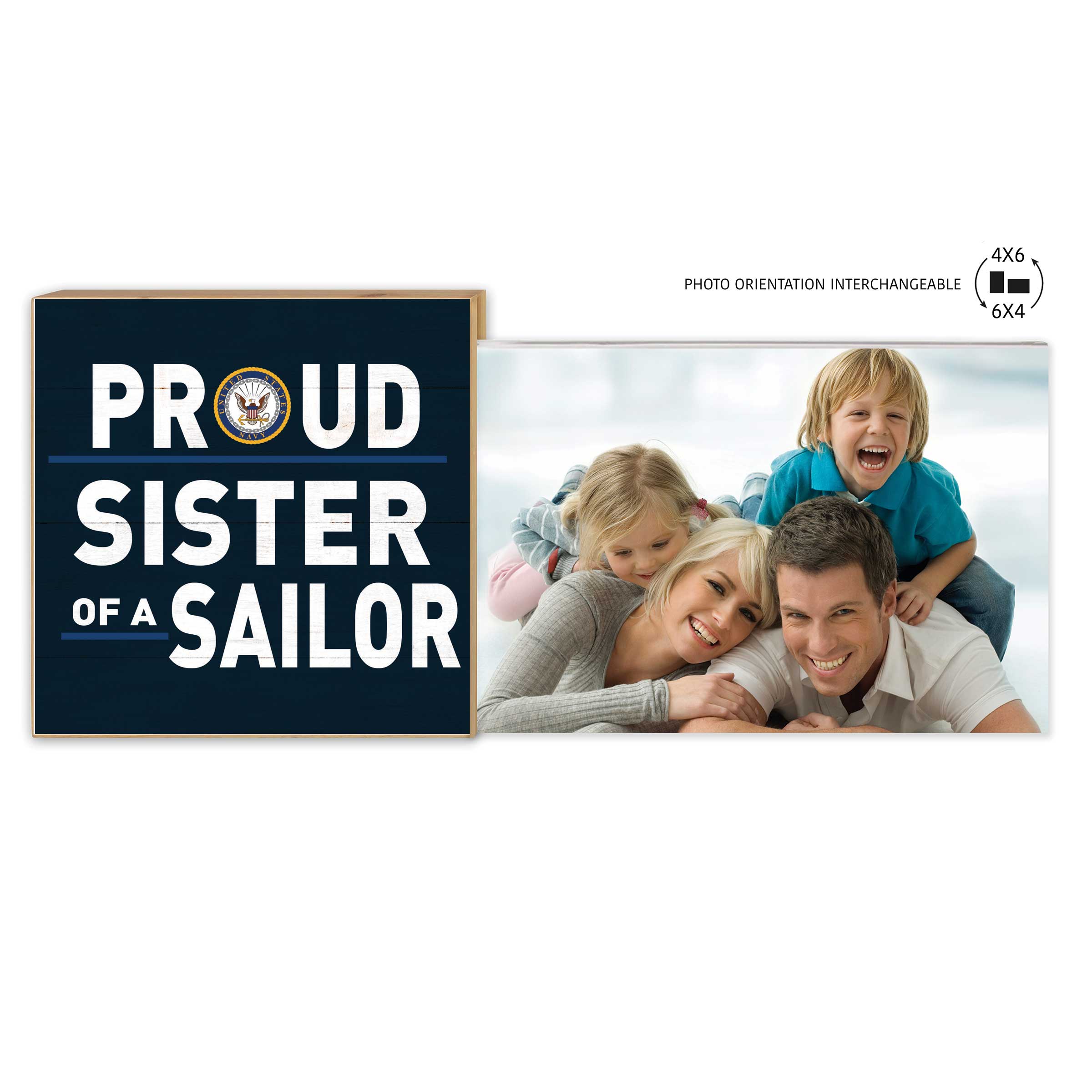 7.62 Design Navy Sister cornice foto 4x6 verticale USA