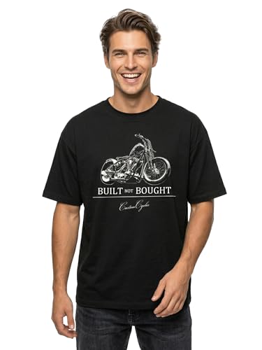 Makaya T-Shirt Uomo Moto Cotone Taglia M Nera