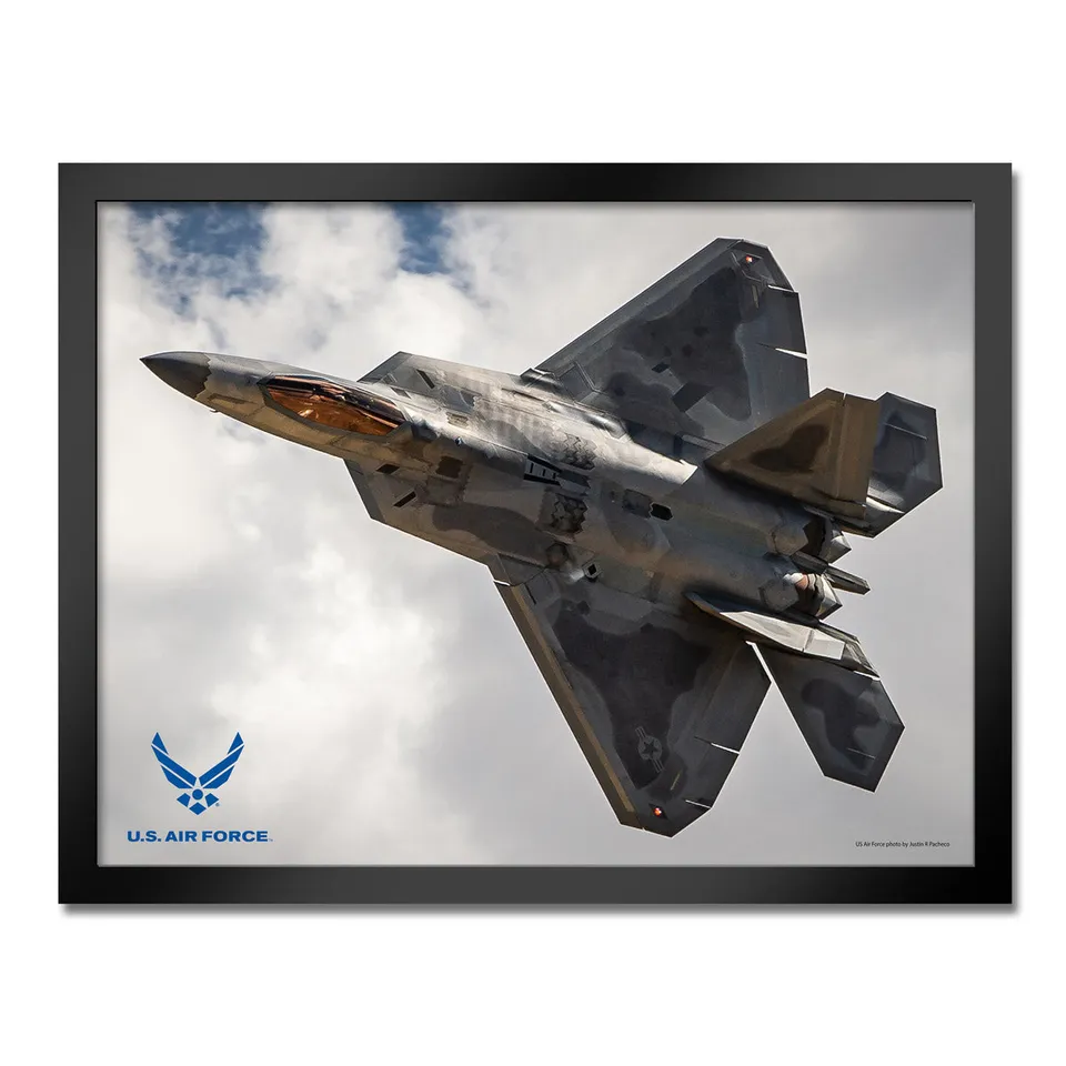 7.62 Design F-22 Stampa incorniciata 35x50 cm US Air Force