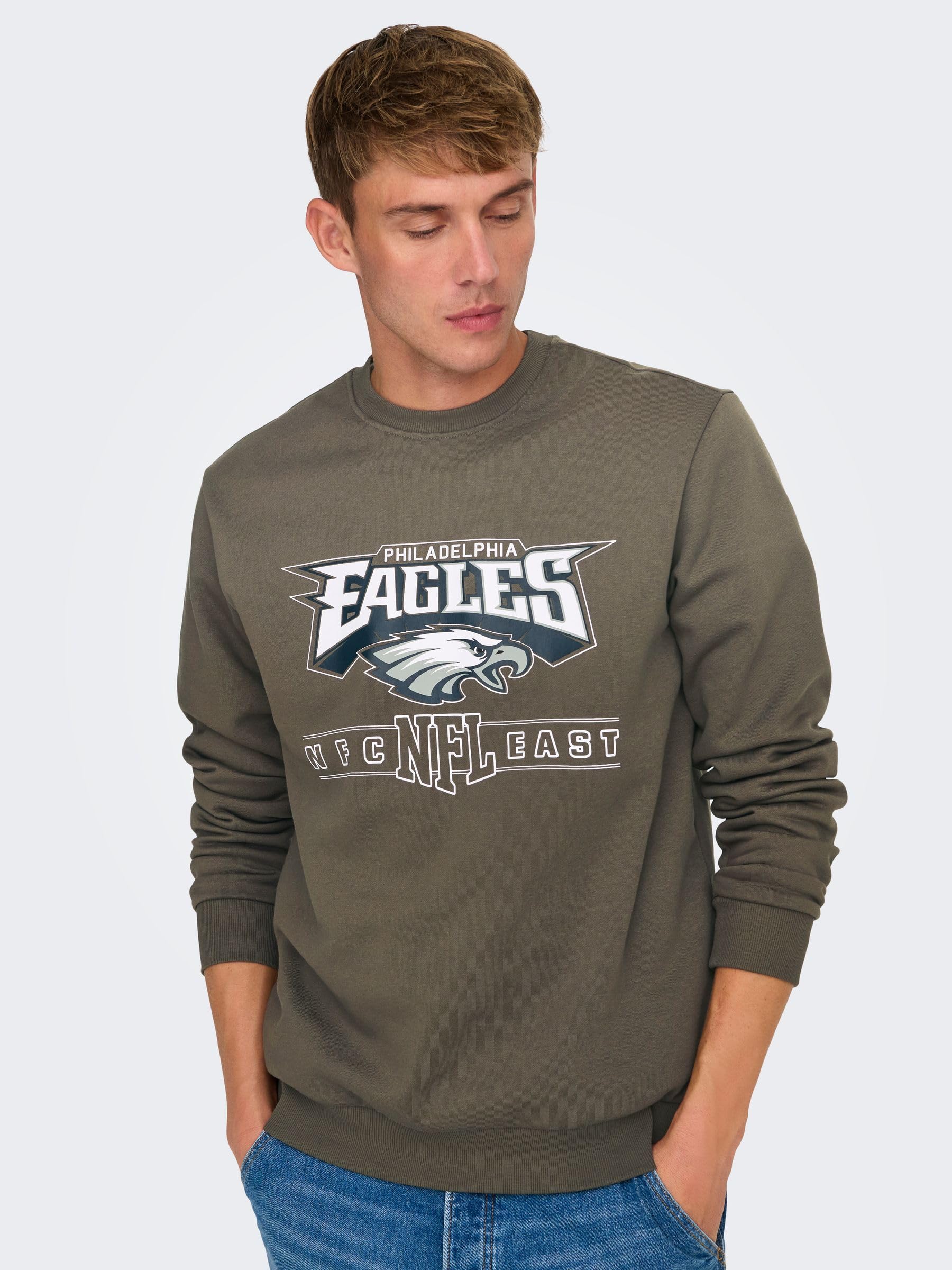 Only & Sons Felpa Girocollo Uomo S Bruno NFL