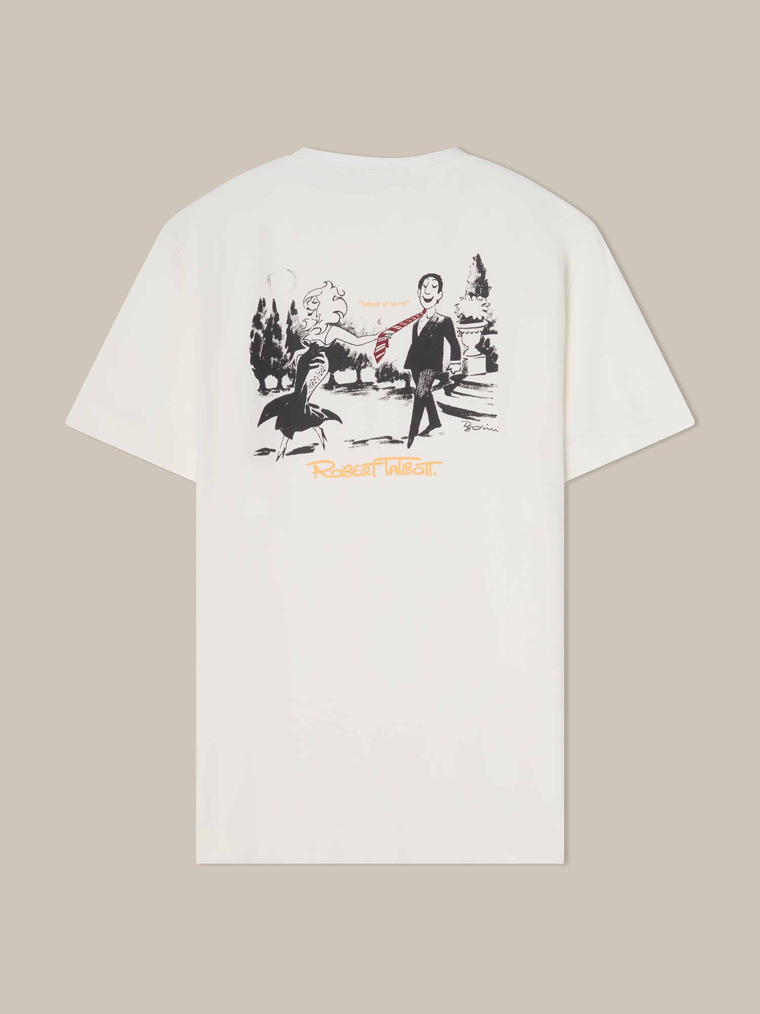 Robert Talbott Graphic Dean Tee T-Shirt Cotone Bianco