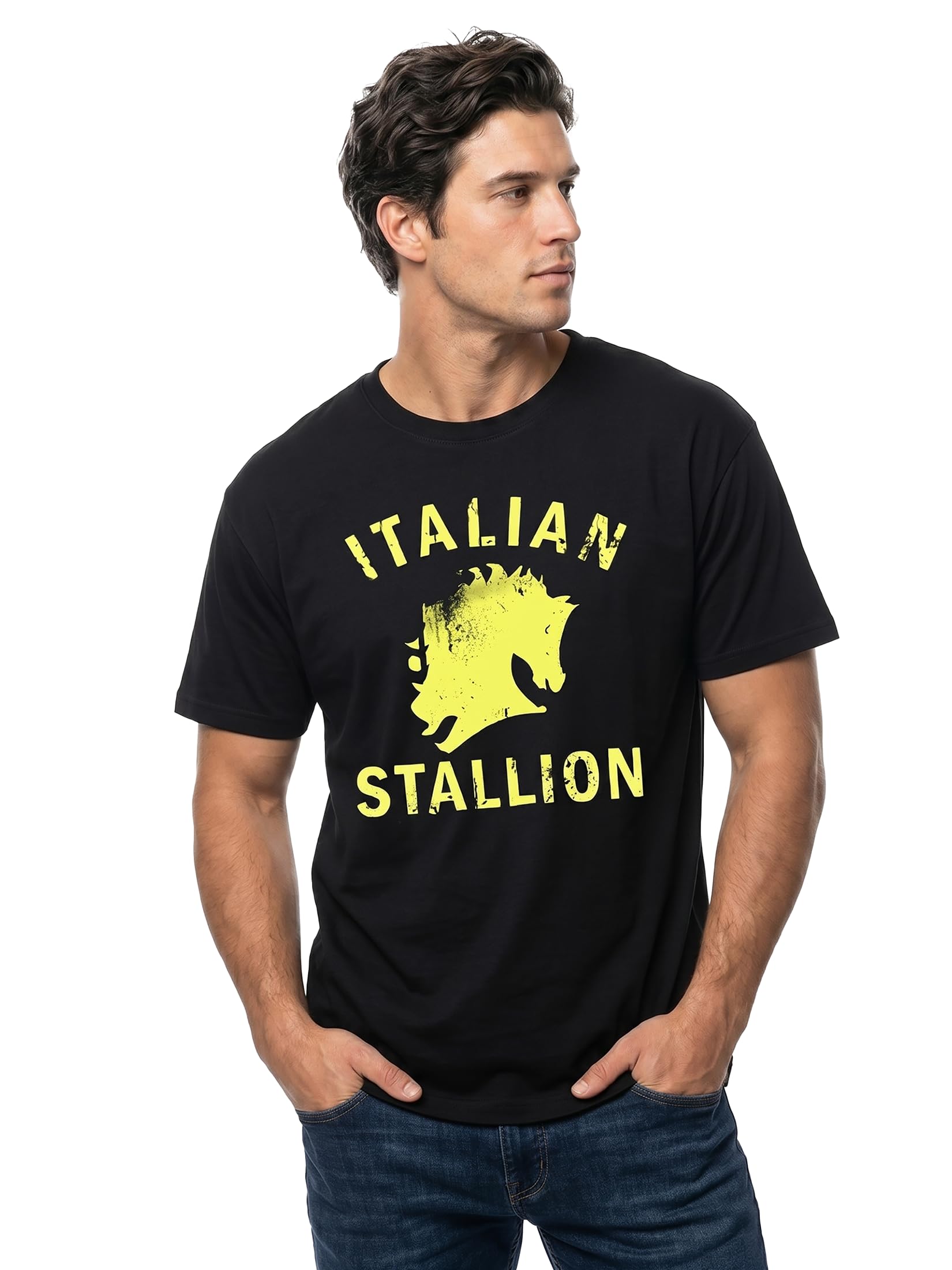MAKAYA Italian Stallion T-Shirt Uomo L Cotone Gym