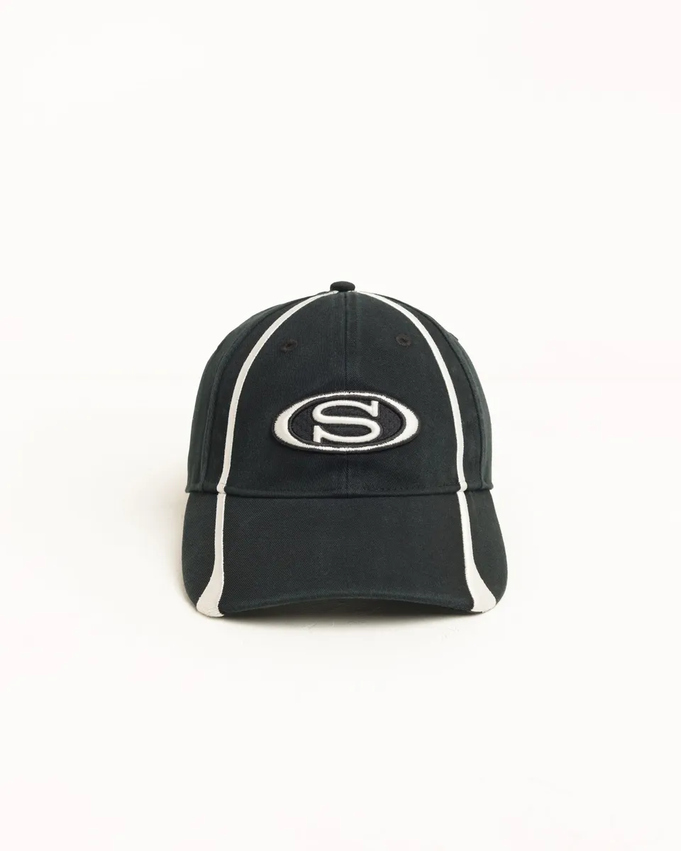 Stussy S Oval Cap cappello nero cotone twill