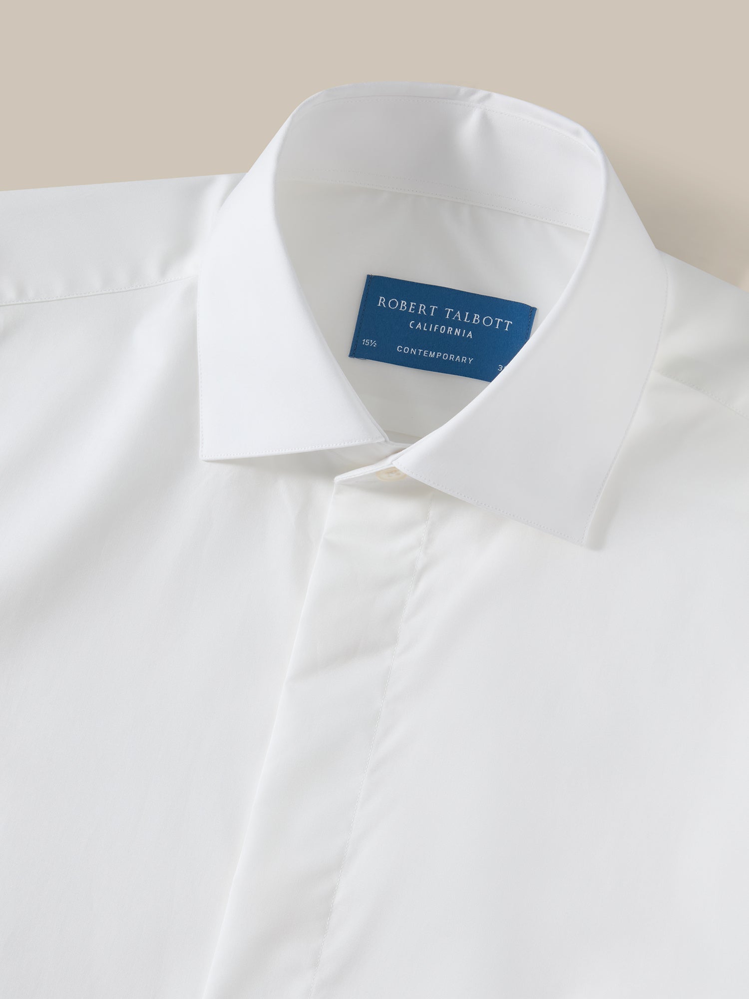 Robert Talbott Reynolds camicia smoking cotone bianca
