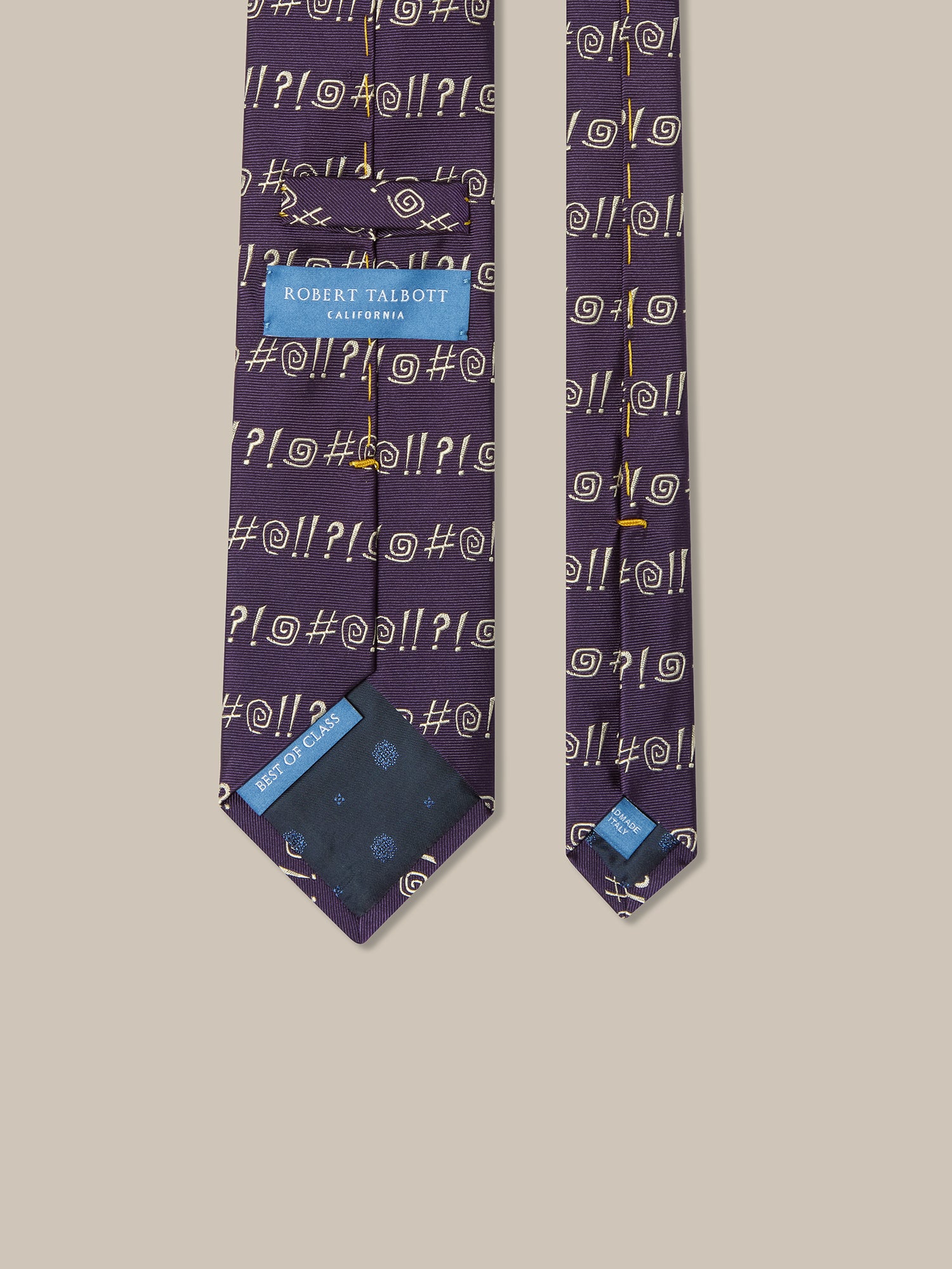 Robert Talbott Robert Grawlix Cravatta Seta Viola
