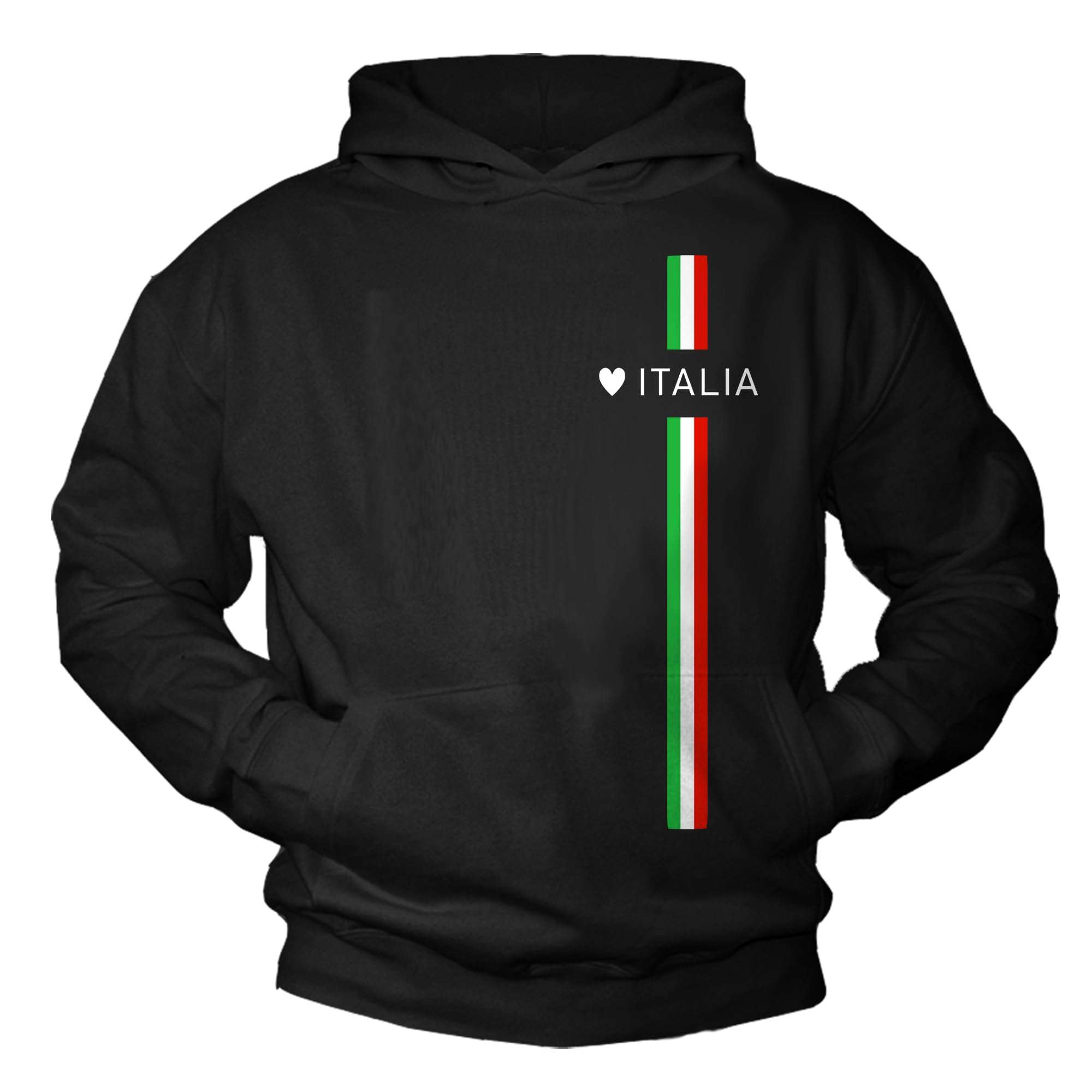 MAKAYA Amore Italia felpa con cappuccio uomo taglia L bandiera