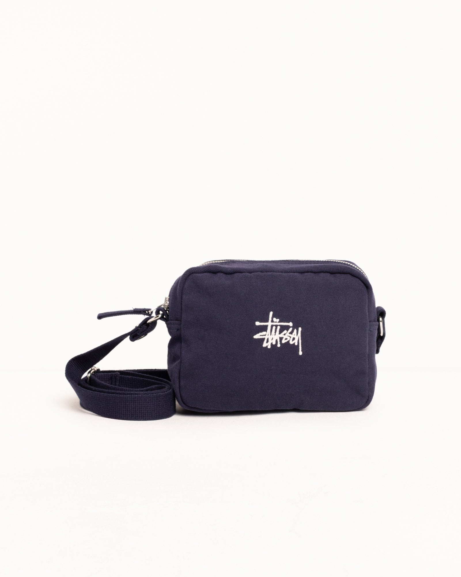 Stussy Accessories Canvas Pouch pochette Navy cotone