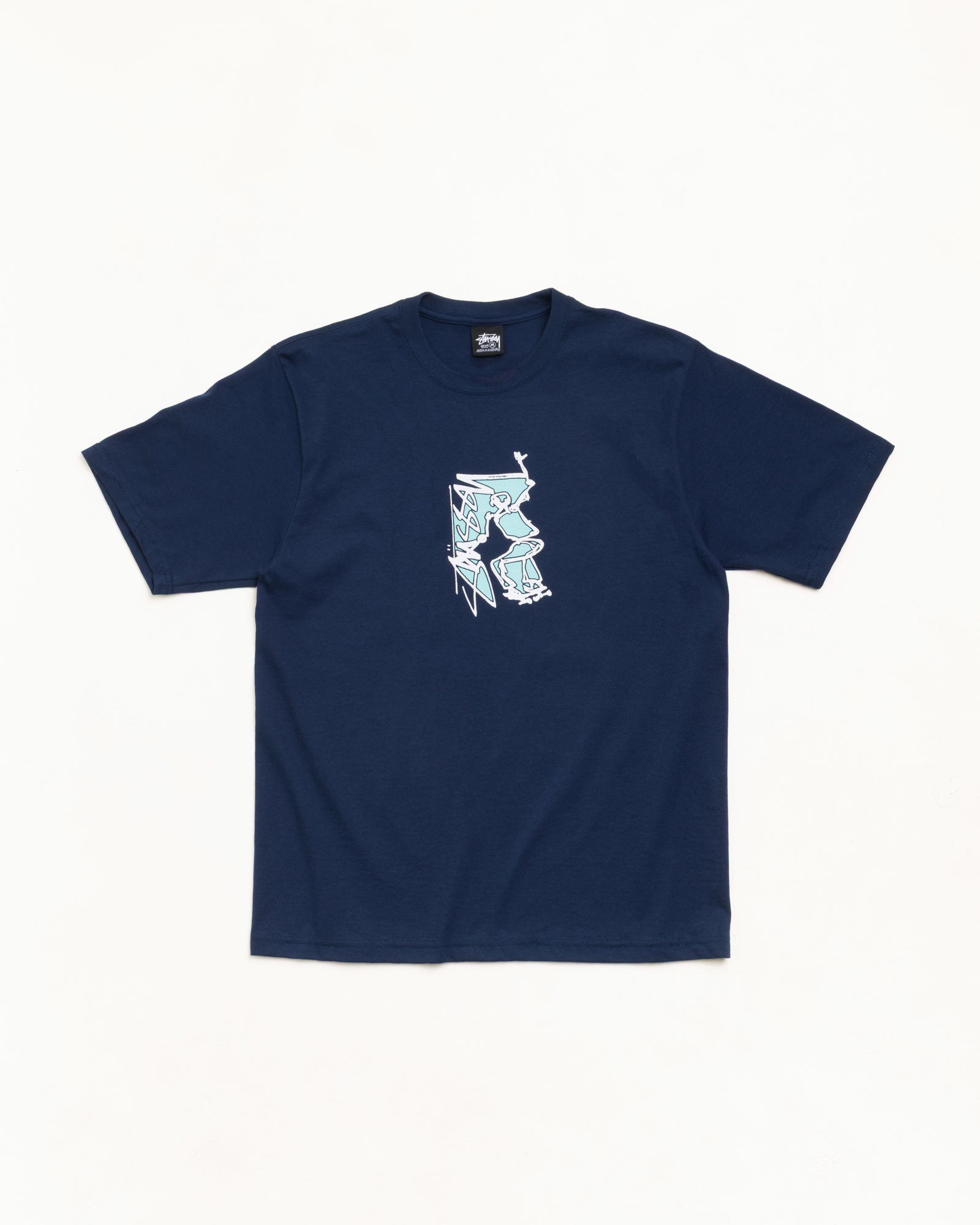 Stussy Smooth Sk8 Tee maglietta navy cotone