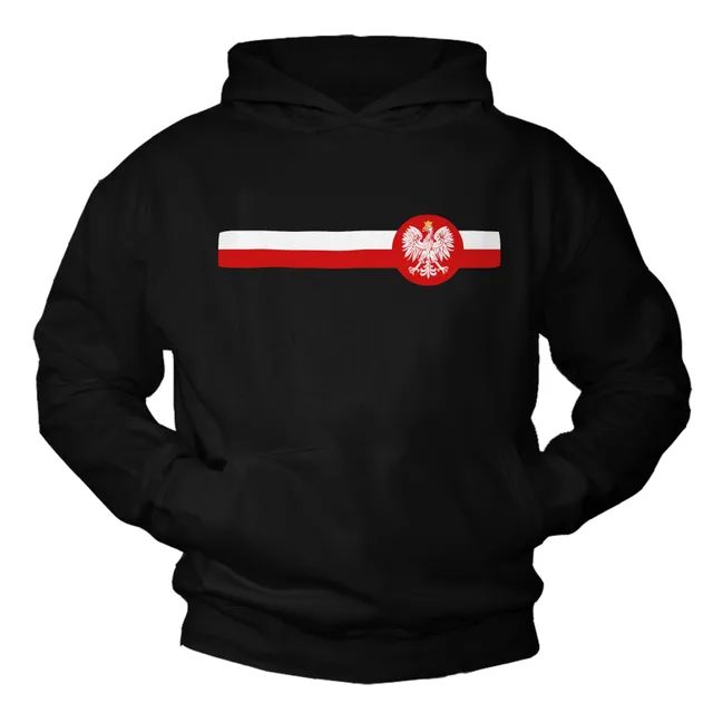 MAKAYA Felpe Cappuccio Polonia Felpa L Nera Aquila