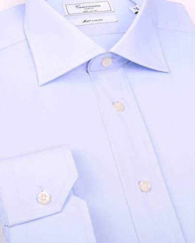 Camicissima Permanent Camicia Uomo Azzurra Slim Manica Lunga