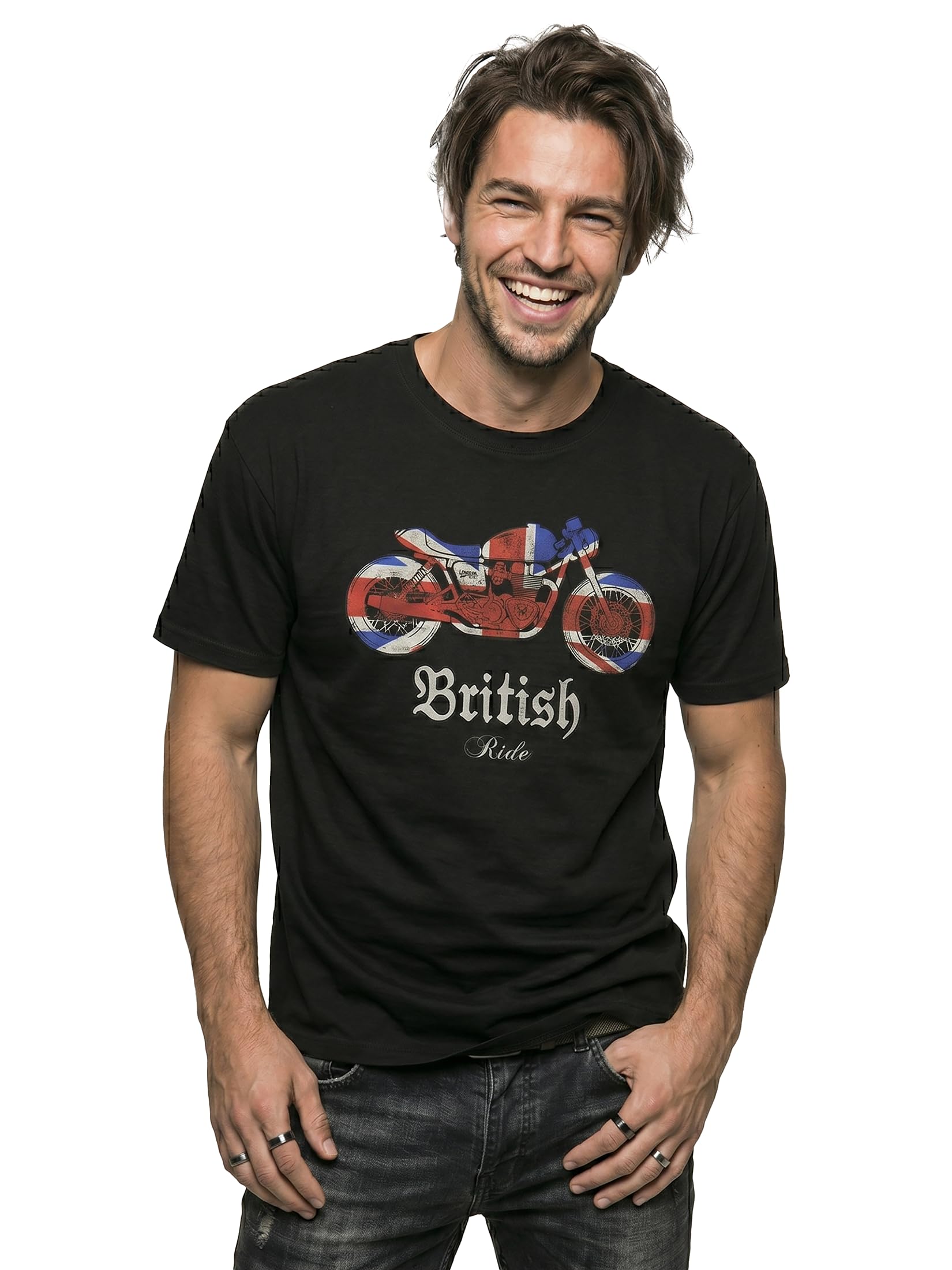 Makaya T-Shirt Uomo Vintage Motorcycle XL Cotone