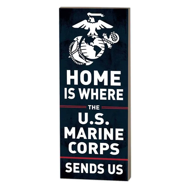 7.62 Design USMC Home Targa Legno 18x45 cm Marrone USA