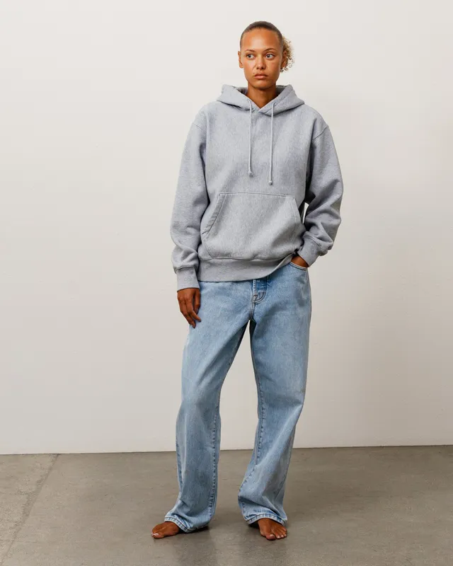Stussy Sweats Fleece Hoodie felpa grigio melange 530 gsm