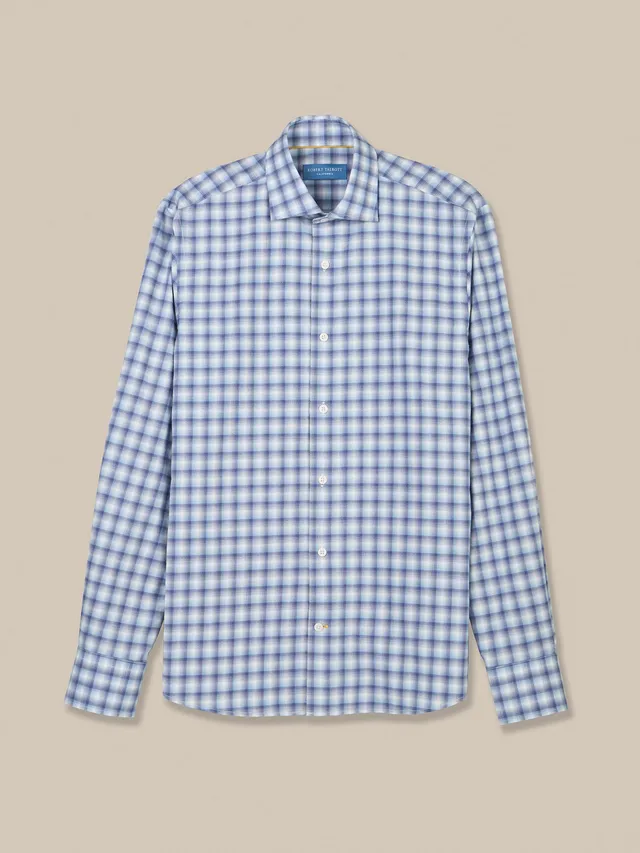 Robert Talbott Reynolds Camicia Uomo Quadri Blue Multi Leggera