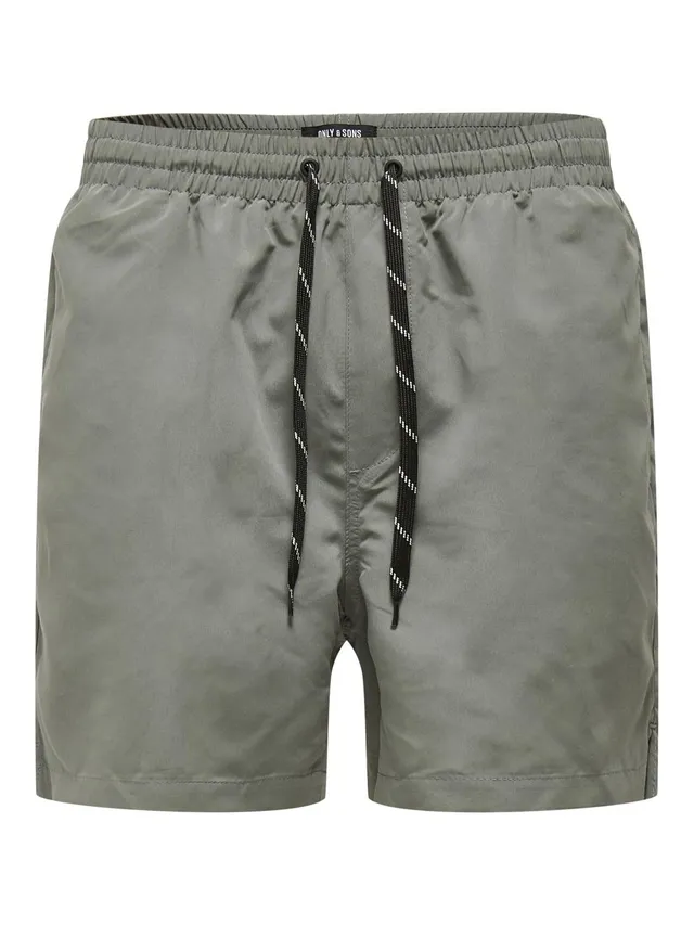 Only & Sons Costume Uomo Castor Gray Boxer Mare Poliestere