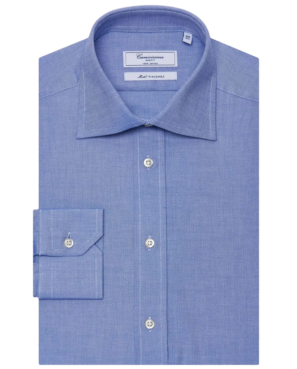 Camicissima Permanent Camicia Azzurra Slim Manica Lunga