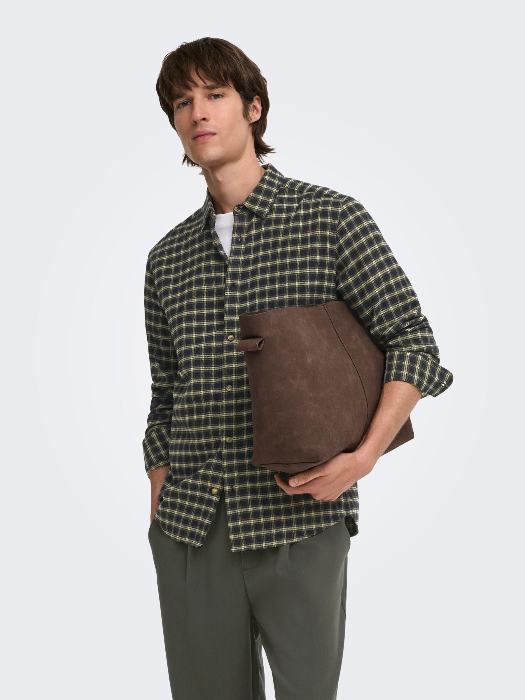 Only & Sons Onsgudmund Camicia Uomo S Slim Nera