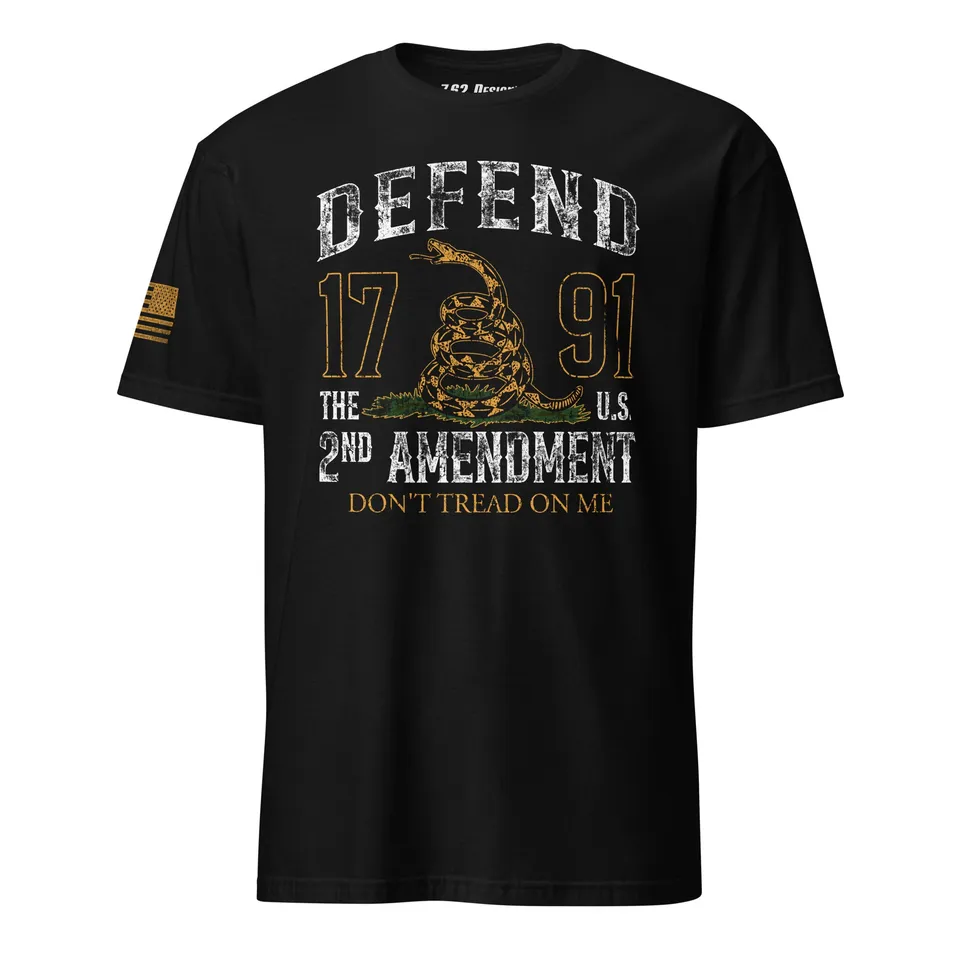 7.62 Design Defend 2nd Amendment maglietta uomo nera cotone