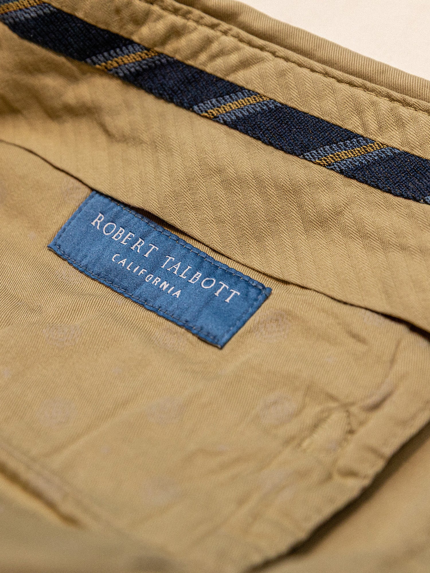 Robert Talbott Draper pantalone chino twill kaki 34x34