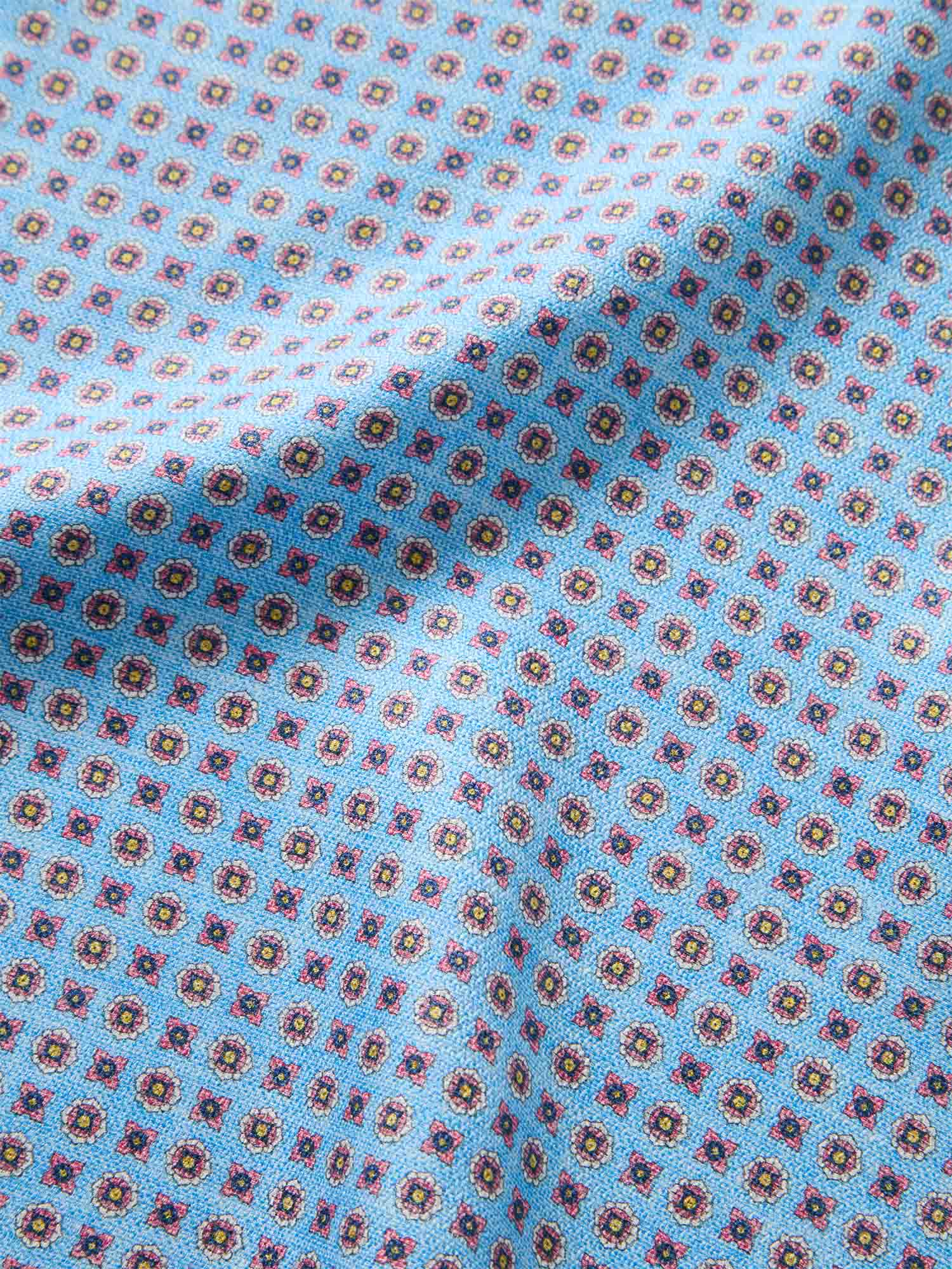 Robert Talbott Pocket Squares Colton Reversible pochette seta blu