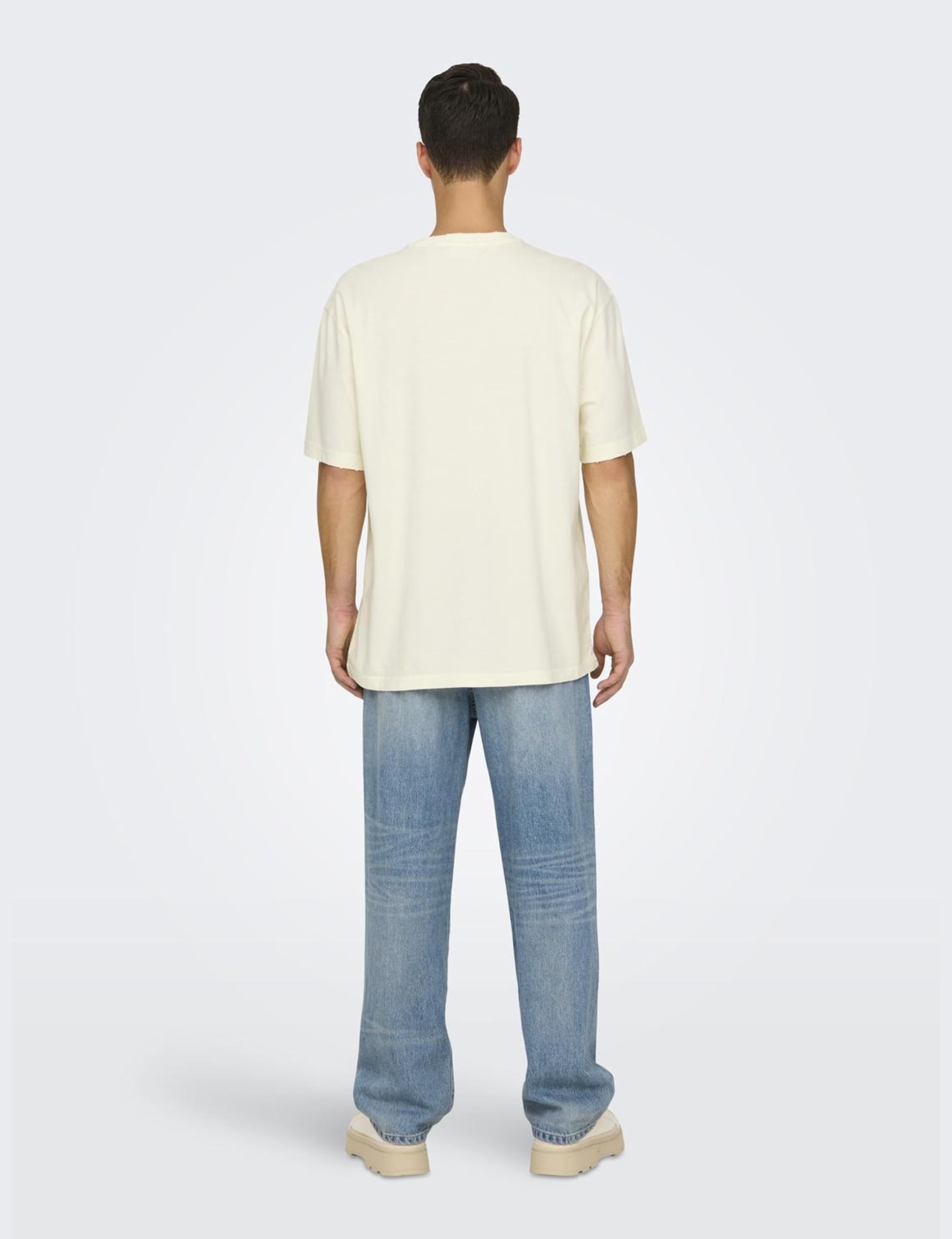 Only & Sons Onsdistress XL t-shirt uomo nera cotone