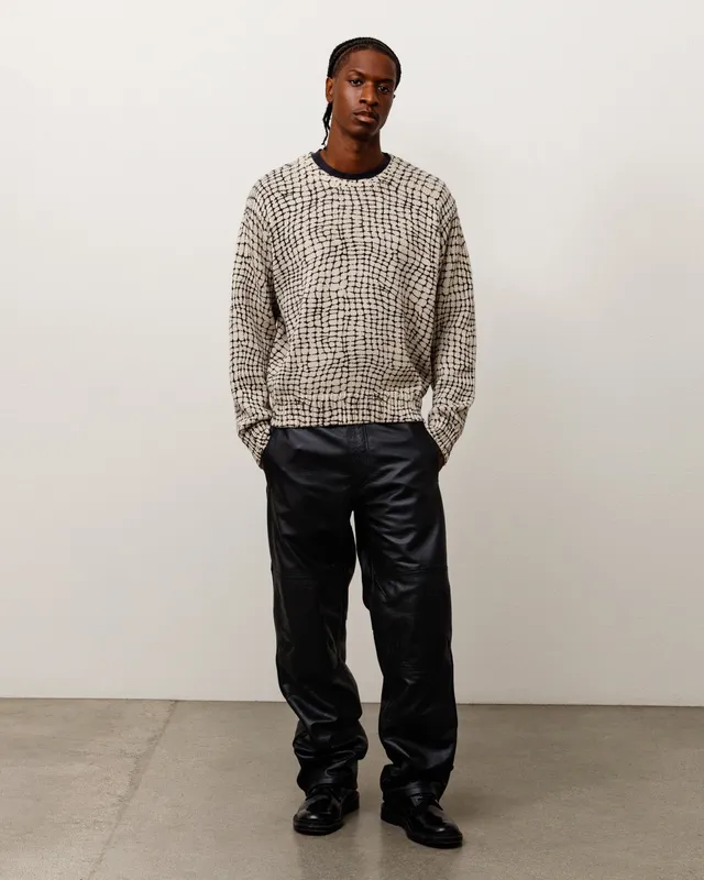 Stussy Knits maglione rete lino cotone mesh net girocollo