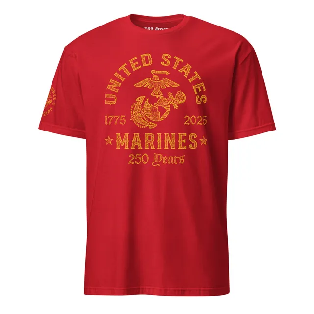 7.62 Design USMC 250th Birthday T-Shirt cotone verde militare L