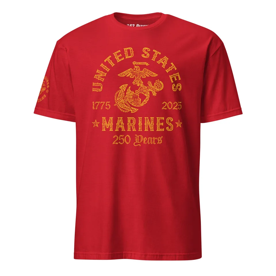 7.62 Design USMC 250th Birthday T-Shirt cotone verde militare L