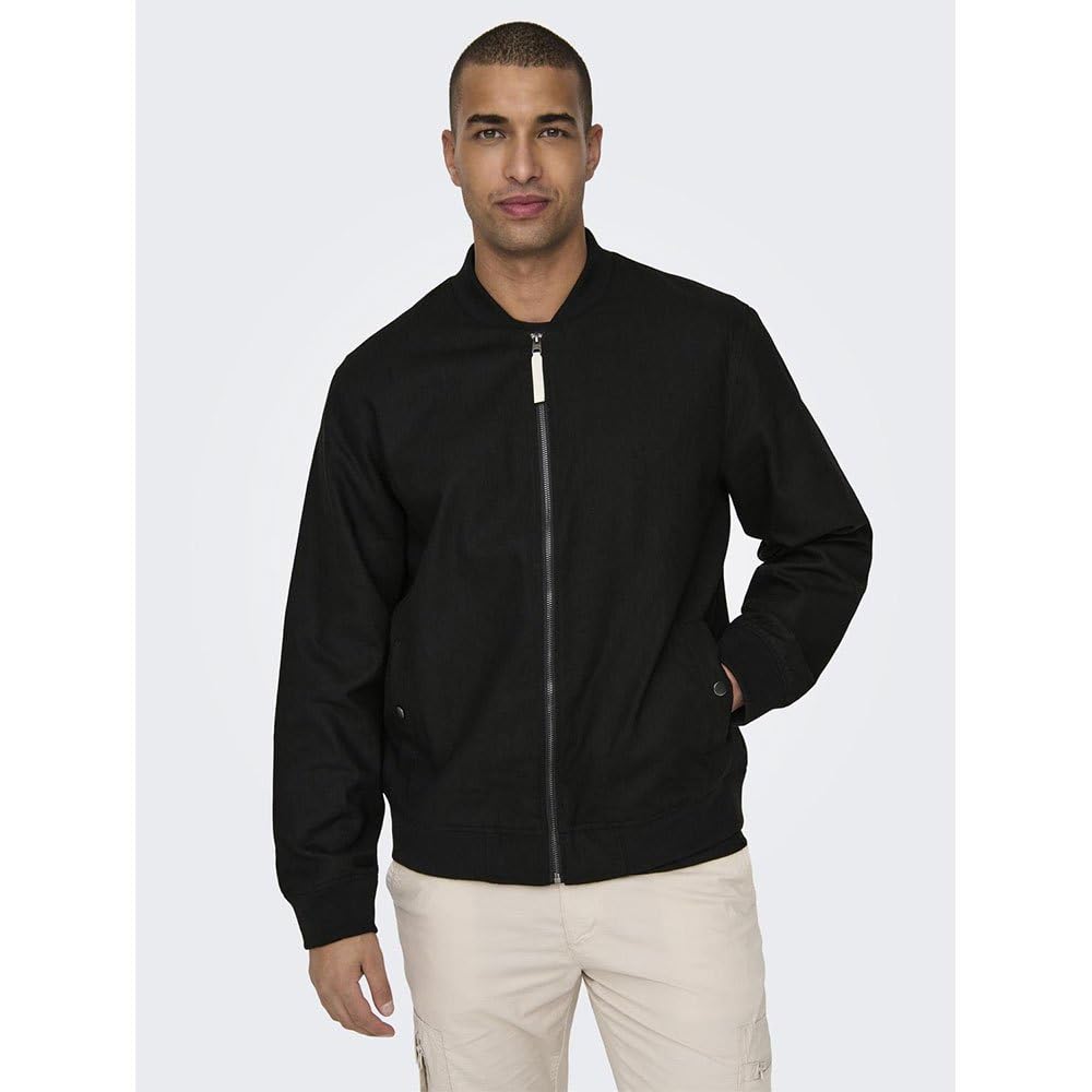 Only & Sons Kent Otw giacca uomo cotone lino taglia XL