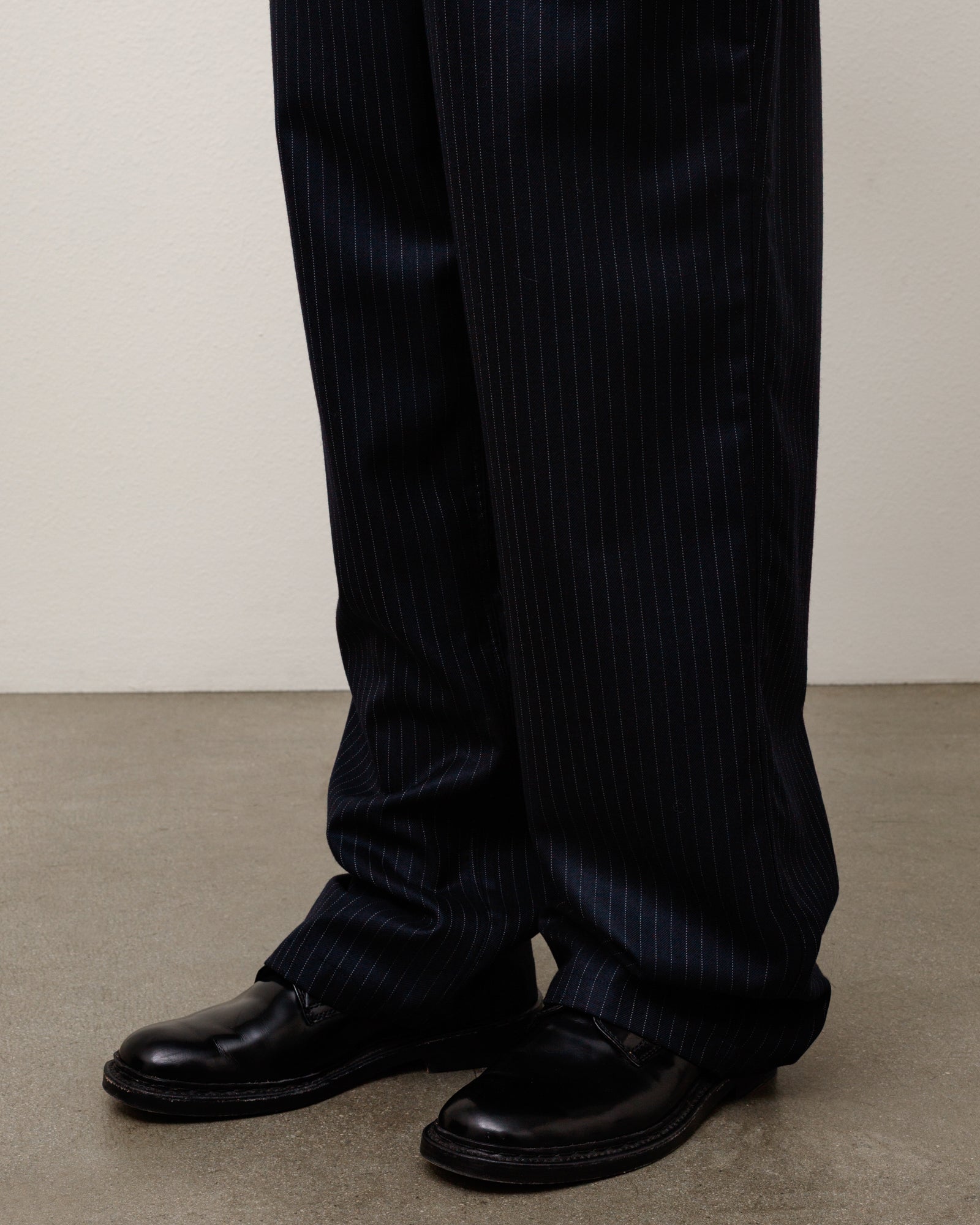 Stussy Pants Striped Wool Beach Pant pantalone Navy Pinstripe lana