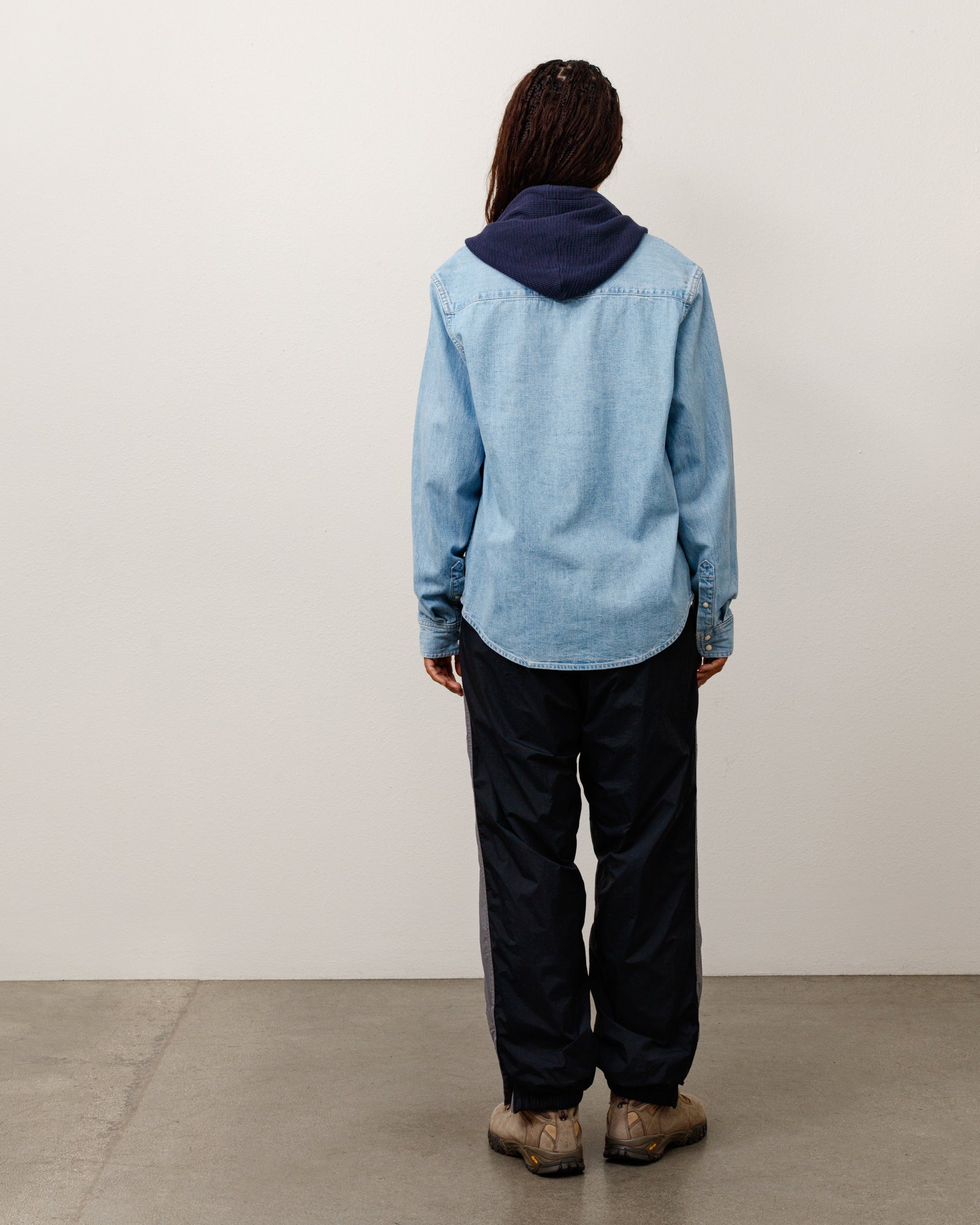 Stussy Side Stripe Track Pant tuta nera nylon relaxed