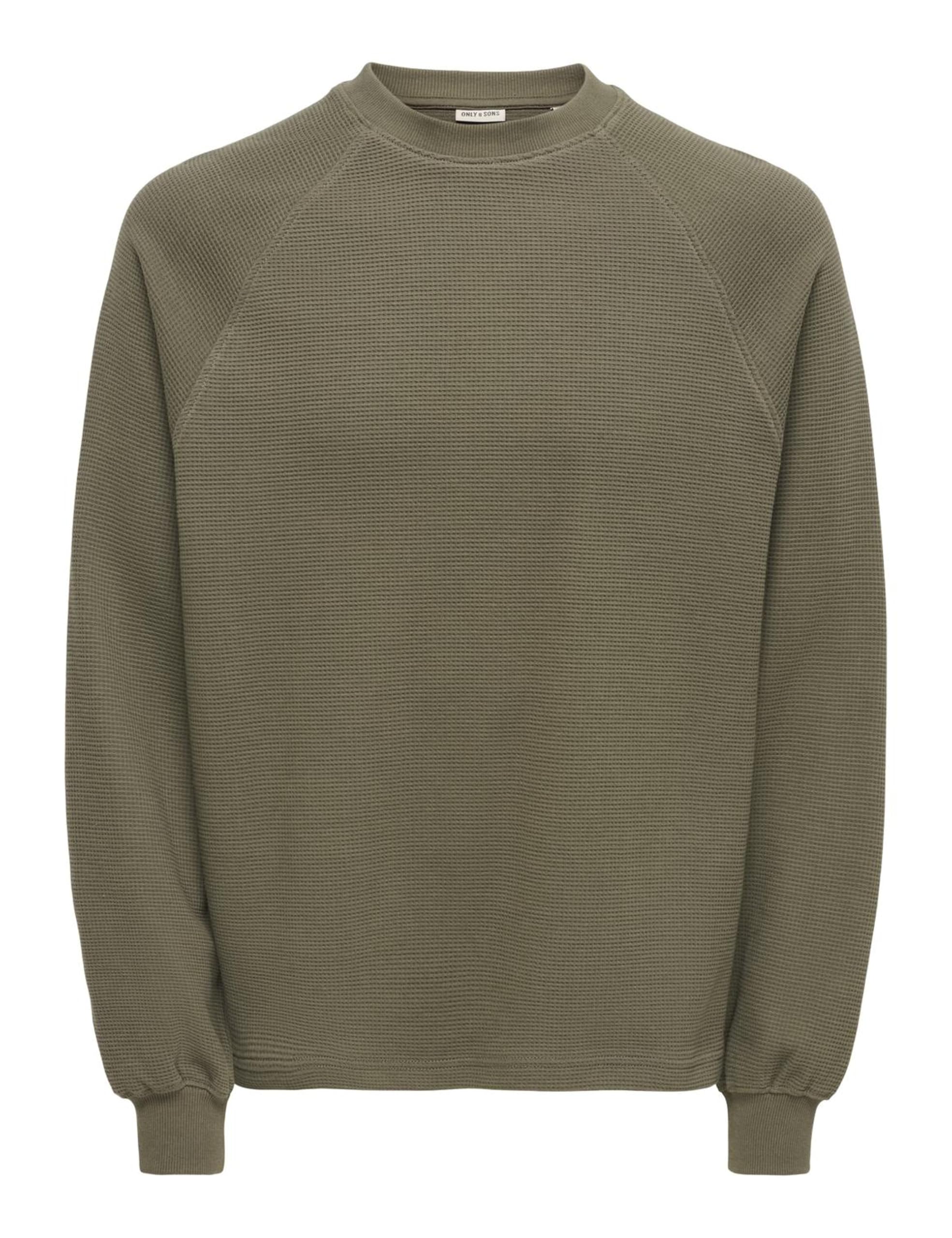 ONLY & SONS Onsverratti Felpa Uomo M Girocollo Waffle Relaxed