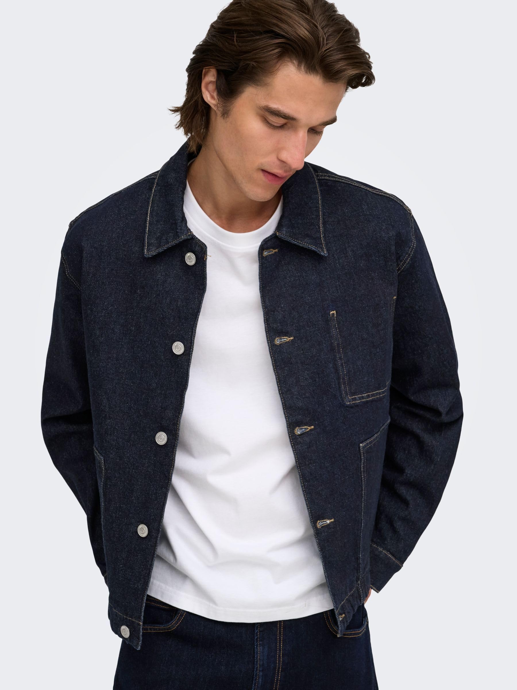 Only & Sons Onsartisan Giacca Jeans Uomo M Denim