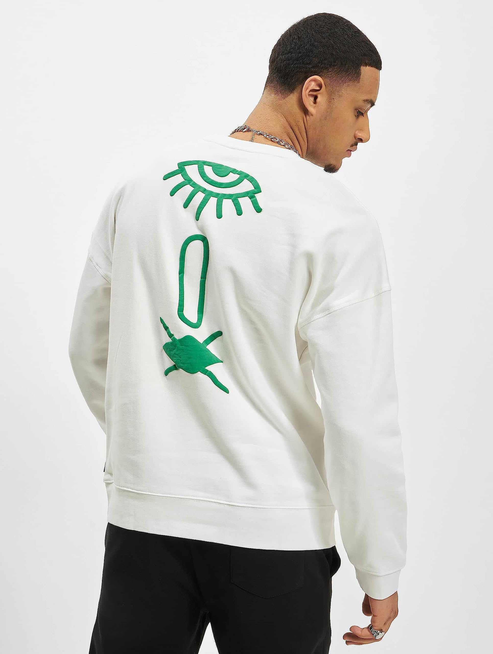 Only & Sons Felpa Girocollo Uomo Cloud Dancer Stampa XL