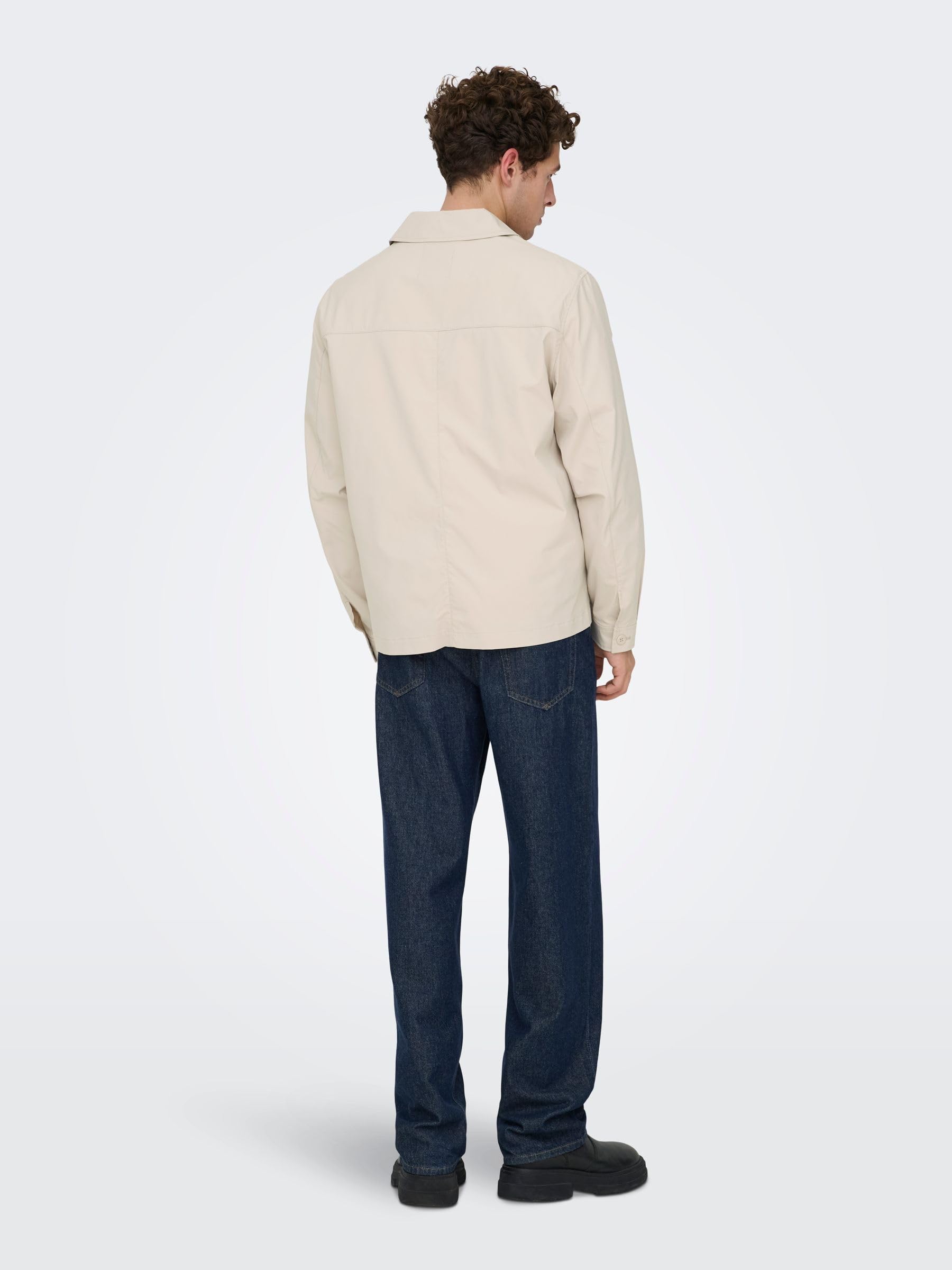 ONLY & SONS Onsgereth shacket camicia uomo nero