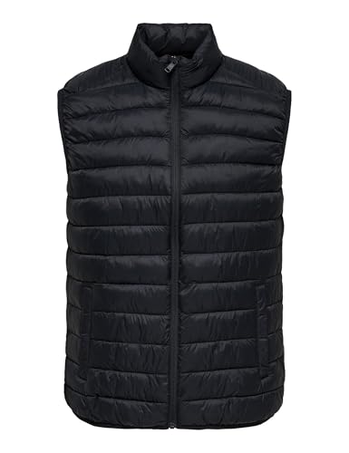 Only & Sons Onsraff Gilet Trapuntato Uomo L Nero