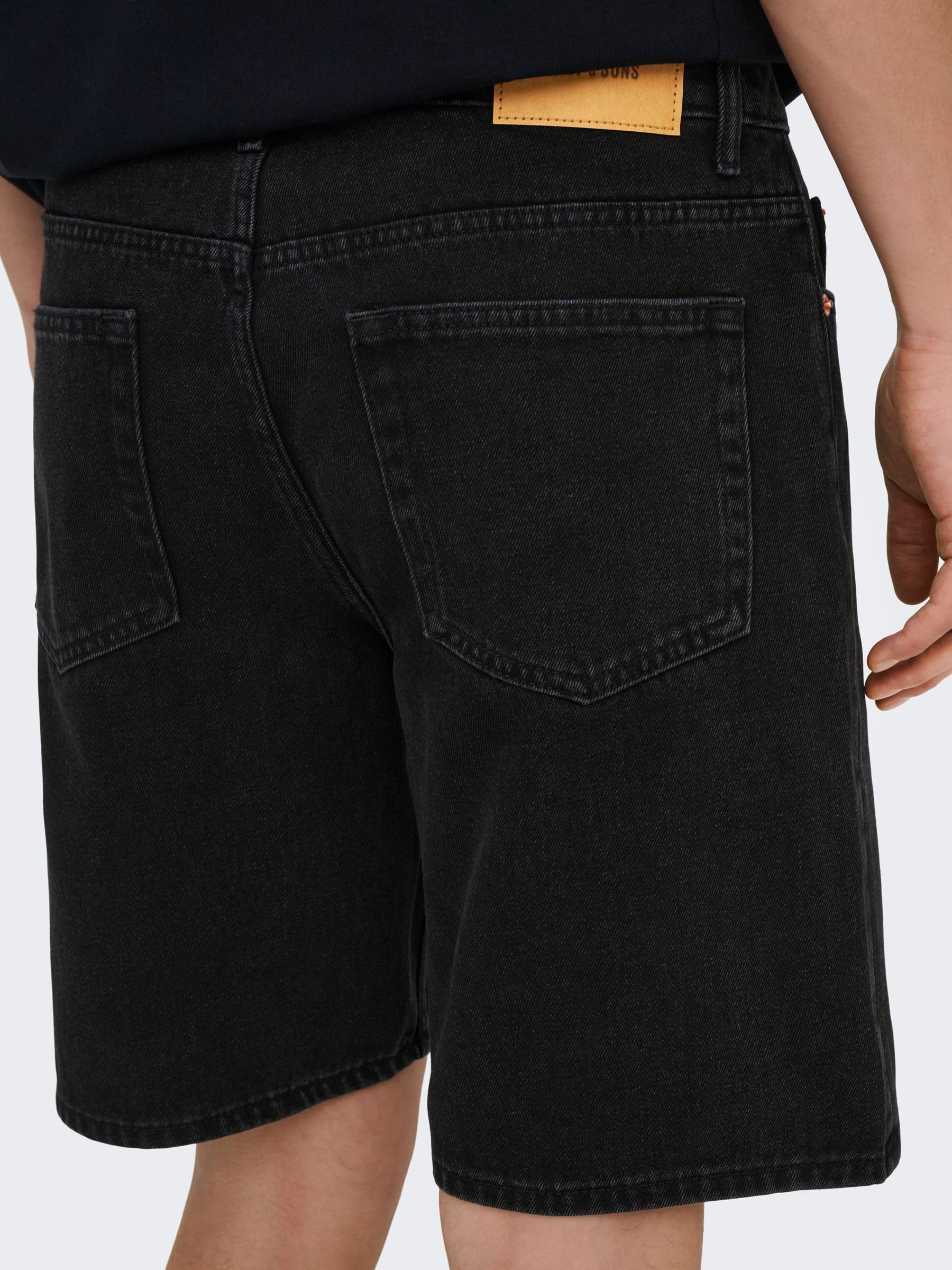 Only & Sons Onsedge Pim Box DNM Pantaloncini Uomo XS Nero Wash