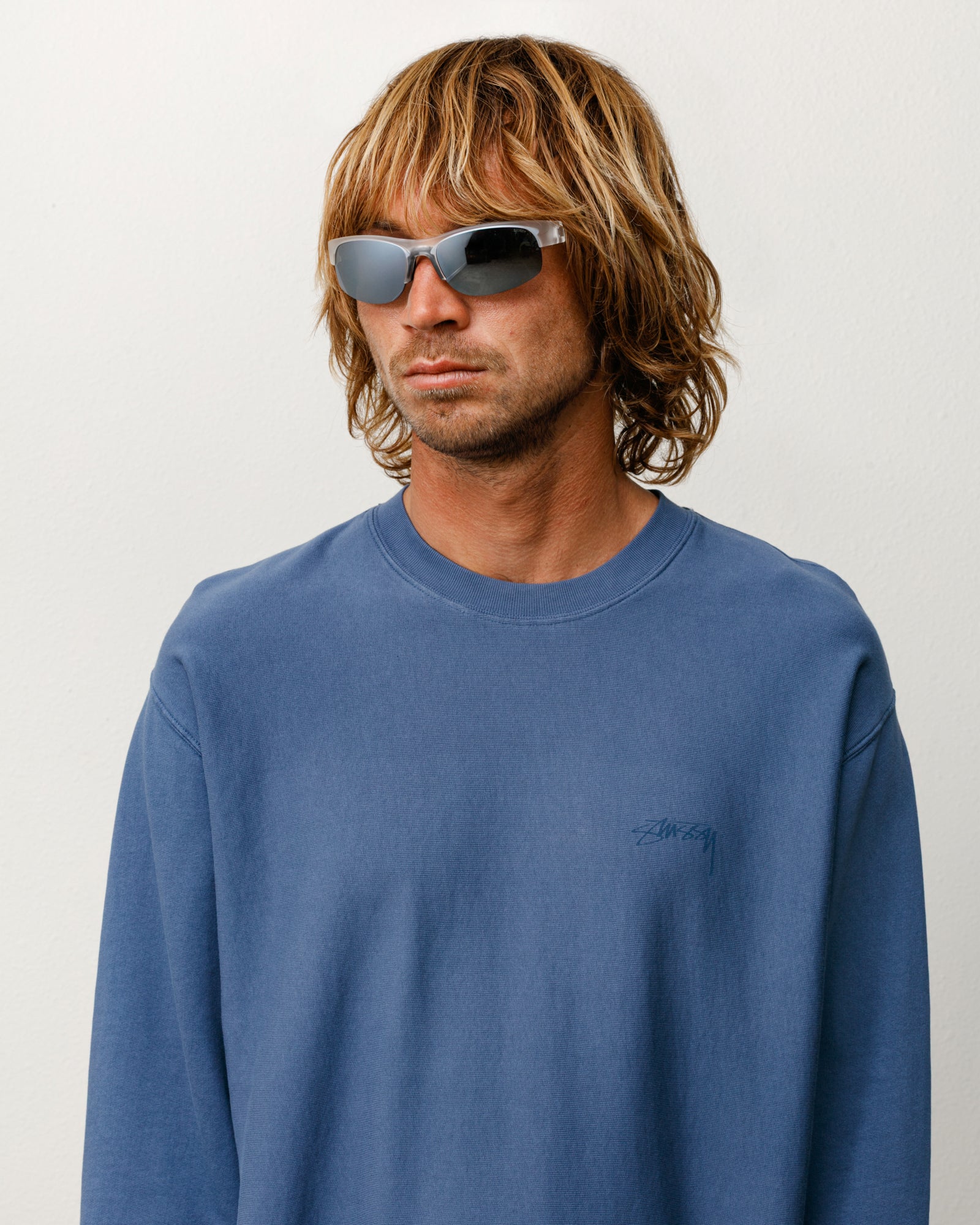 Stussy Hiro occhiali da sole Frost Clear specchiati polarizzati