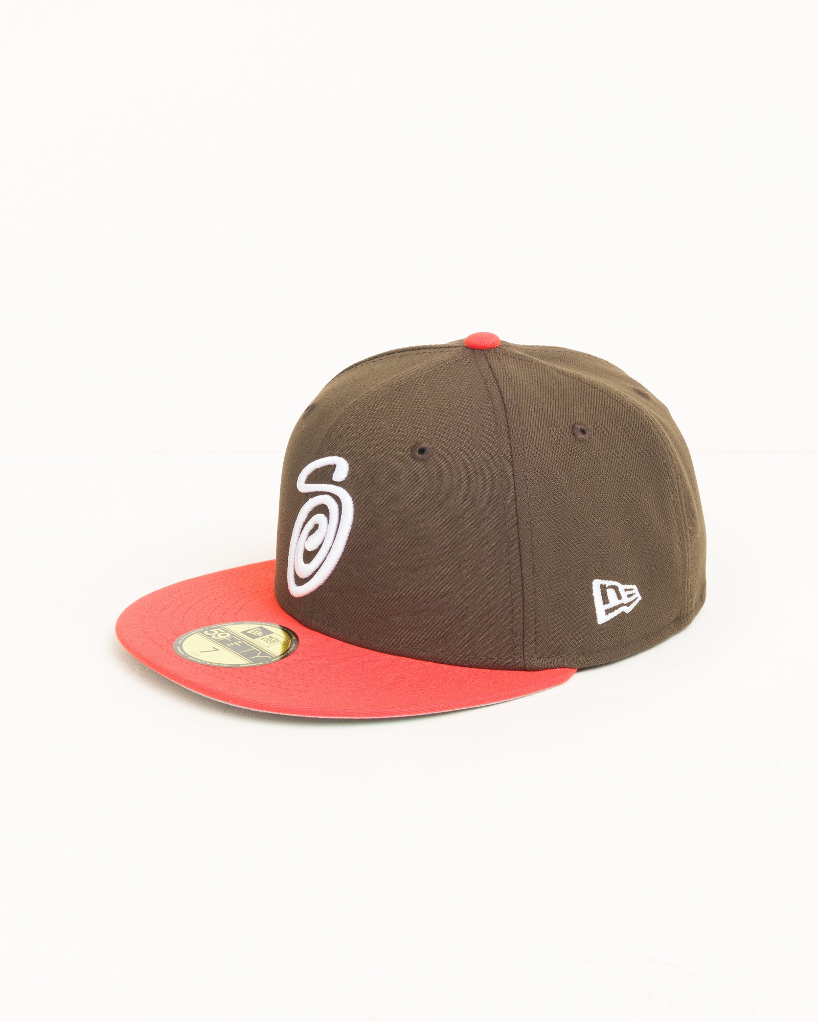 Stussy Headwear 59Fifty Swirly S Cap cappello brown orange